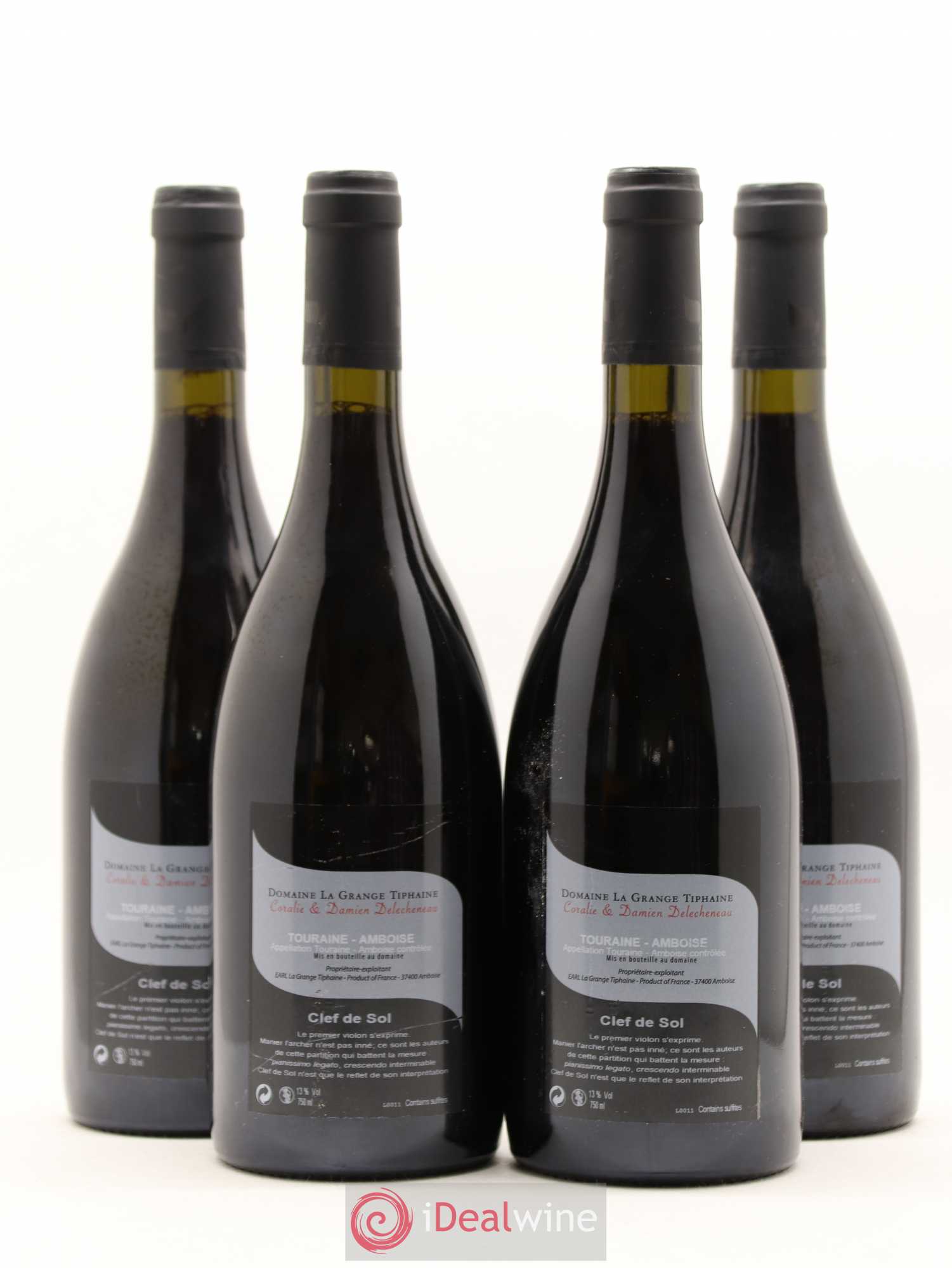 Touraine Amboise Clé de Sol La Grange Tiphaine 2010 - Posten von 4 Flaschen - 1
