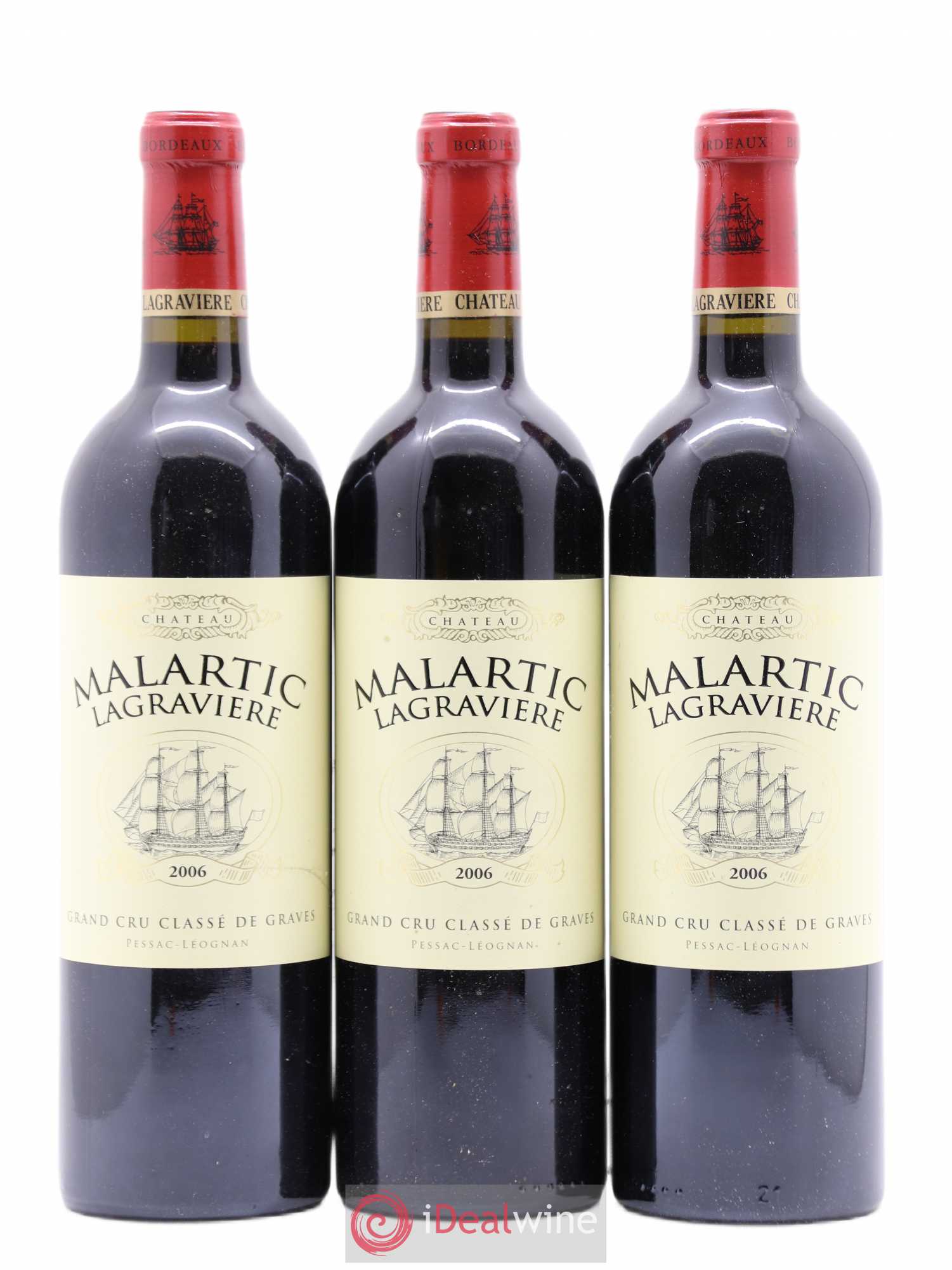 Château Malartic-Lagravière Cru Classé de Graves 2006 - Lot de 3 bouteilles - 0