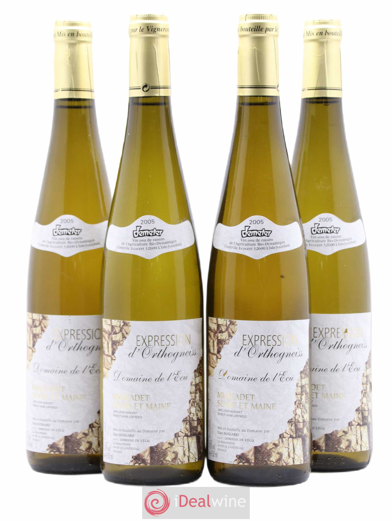 Vin de France (anciennement Muscadet-Sèvre-et-Maine) Orthogneiss Domaine de L'Ecu 2005 - Lot de 4 bouteilles - 0