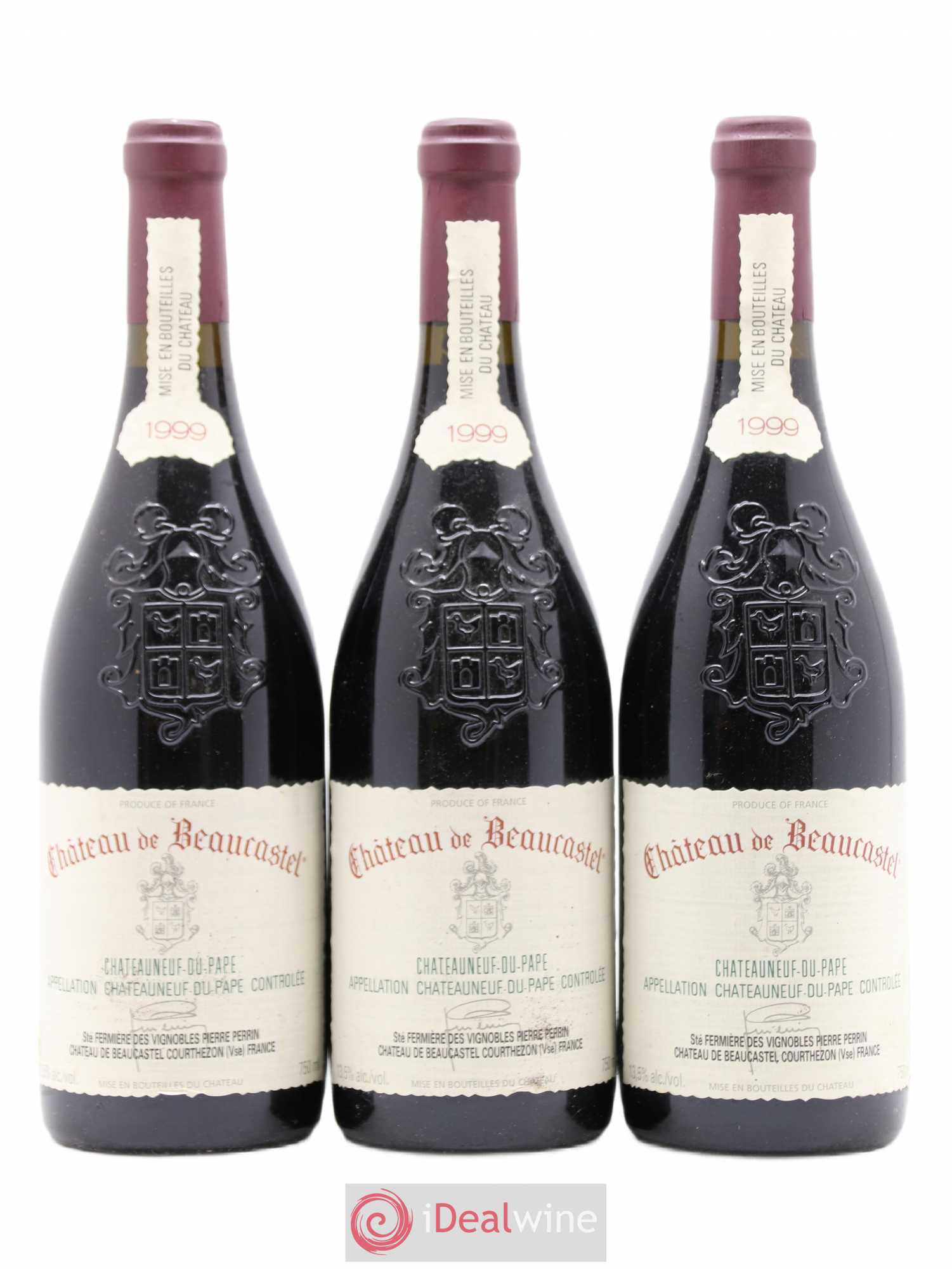 Châteauneuf-du-Pape Château de Beaucastel Famille Perrin 1999 - Lot de 3 bouteilles - 0