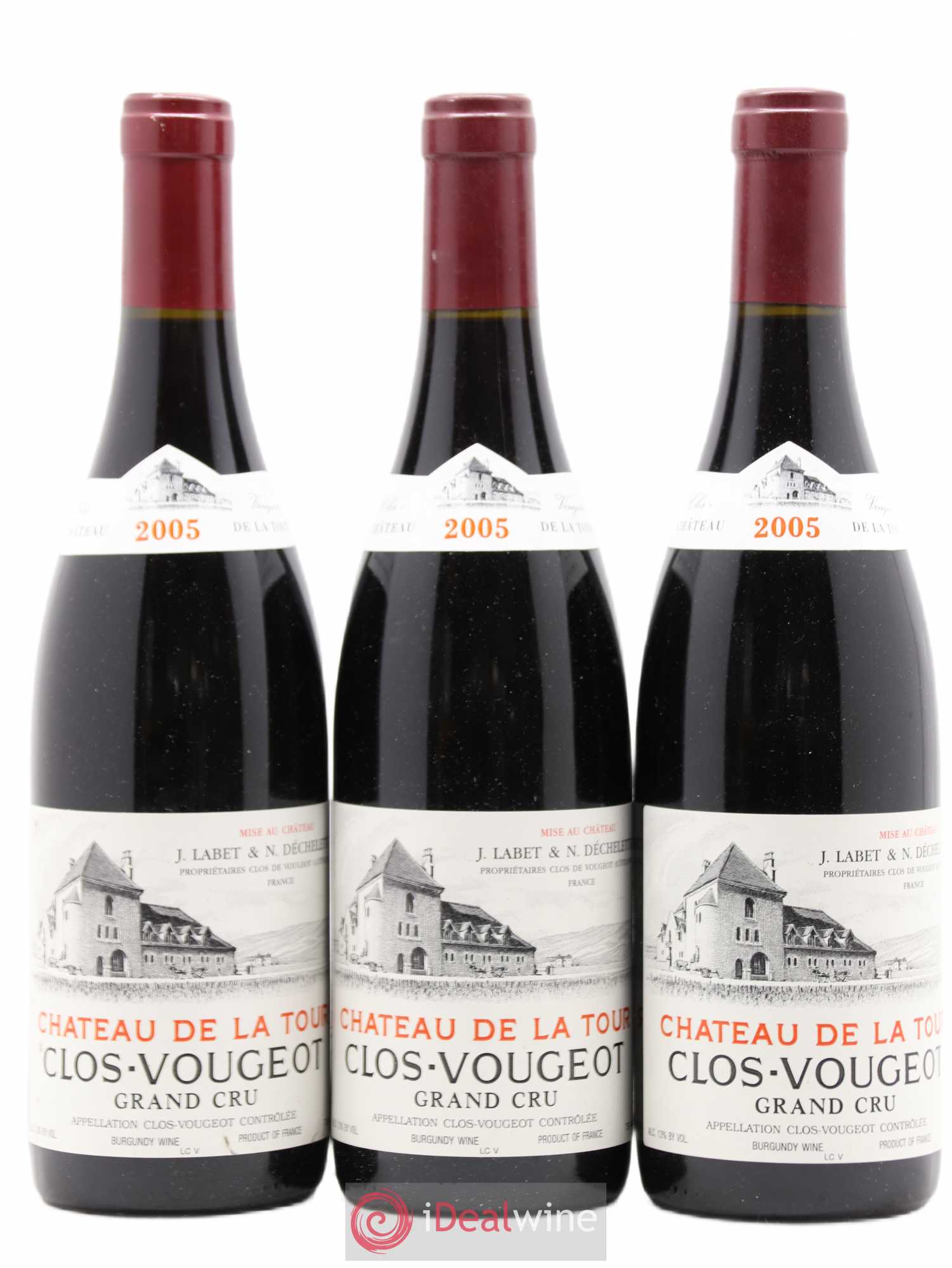 Clos de Vougeot Grand Cru Château de La Tour 2005 - Lot de 3 bouteilles - 0