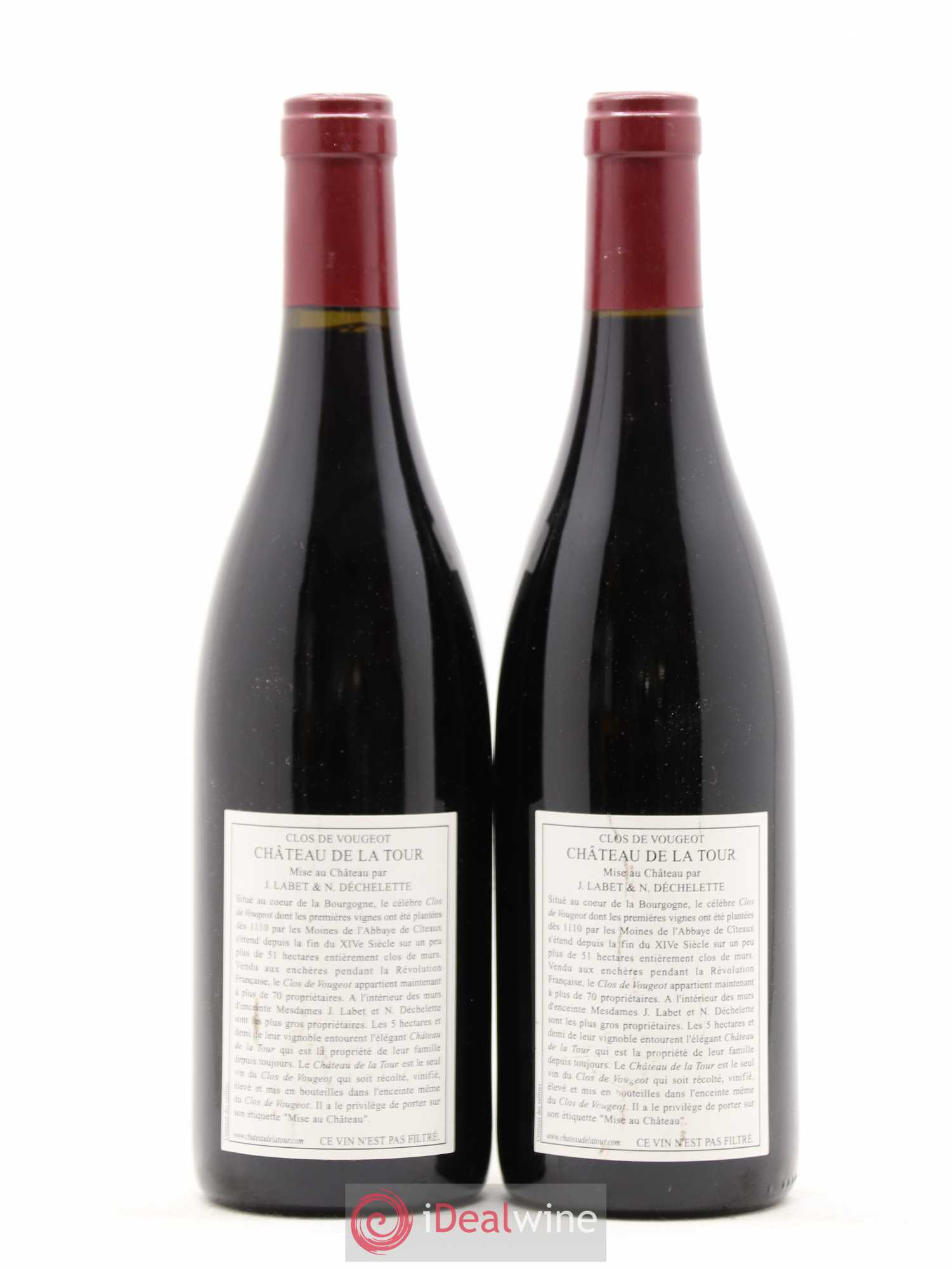 Clos de Vougeot Grand Cru Château de La Tour 2005 - Lot de 2 bouteilles - 1