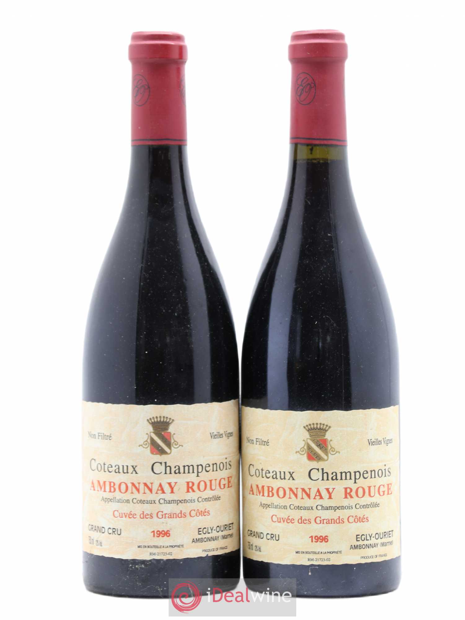 Ambonnay Cuvée des Grands Côtés VV Grand Cru Egly-Ouriet 1996 - Lot de 2 bouteilles - 0