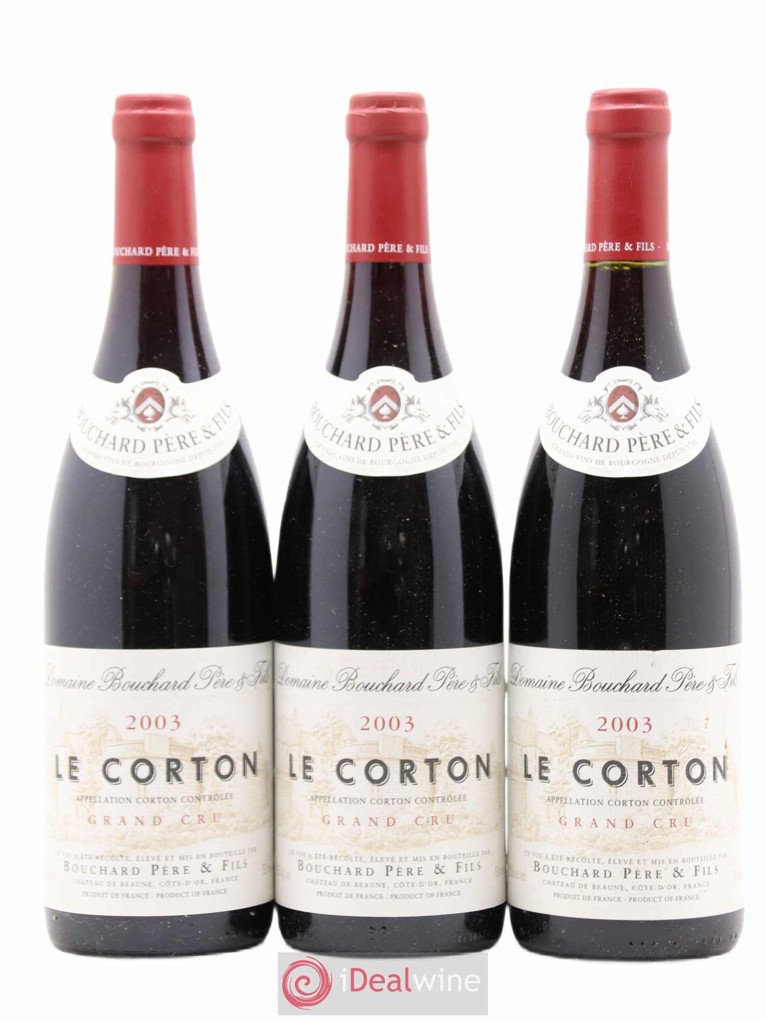 Corton Grand Cru Le Corton Bouchard Père & Fils 2003 - Lot de 3 bouteilles - 0