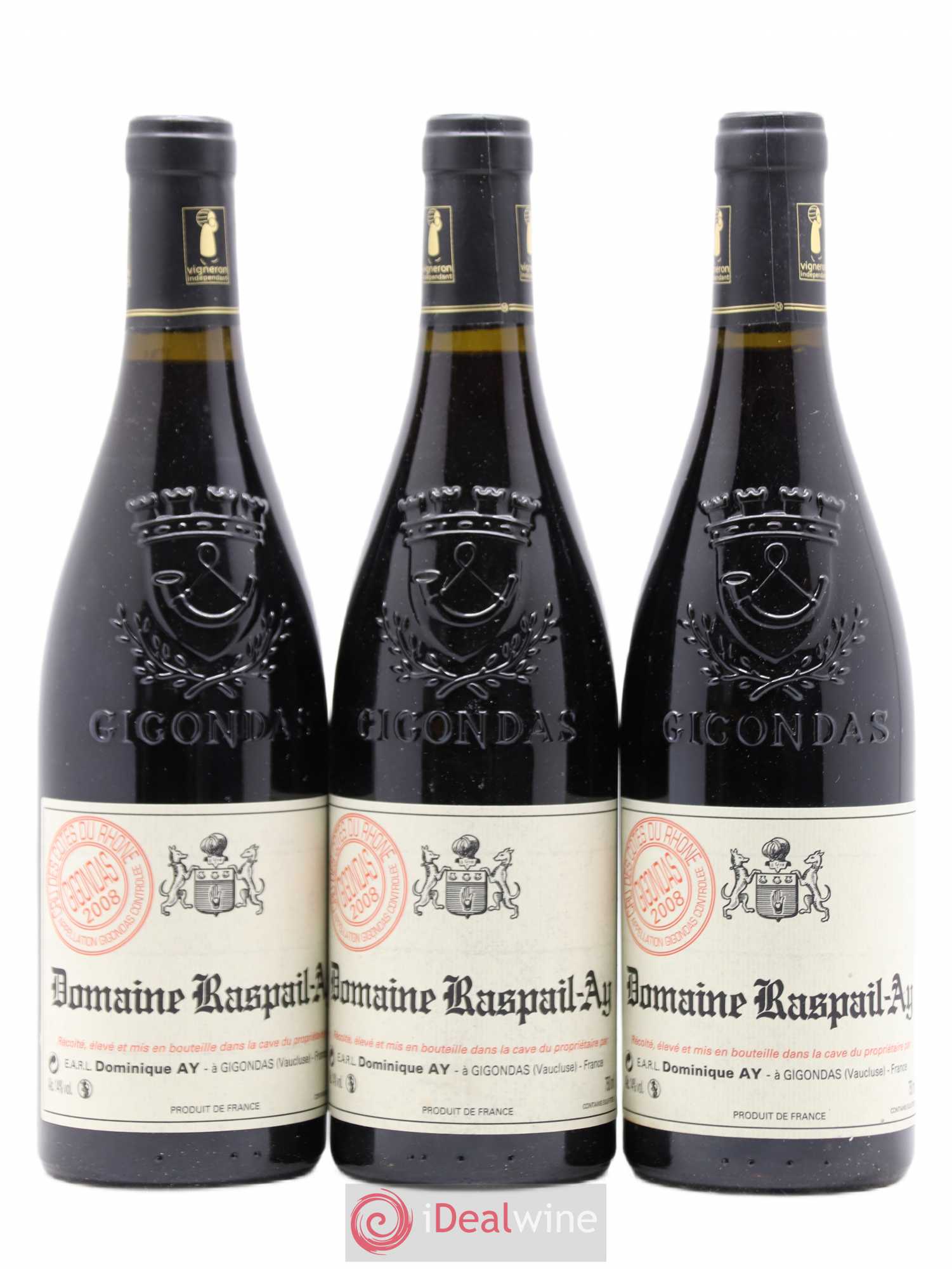 Gigondas Raspail-Ay 2008 - Posten von 3 Flaschen - 0