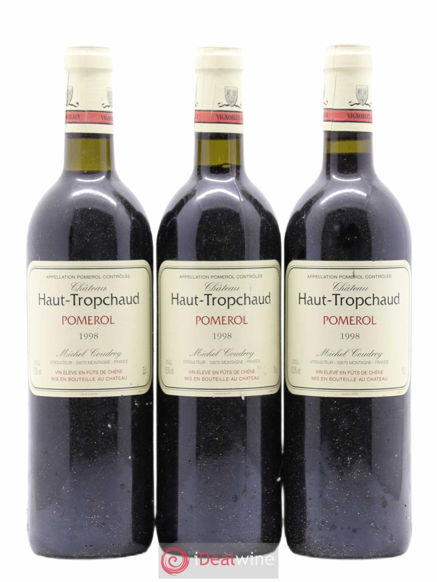Château Haut Tropchaud 1998 - Lot de 3 bouteilles - 0