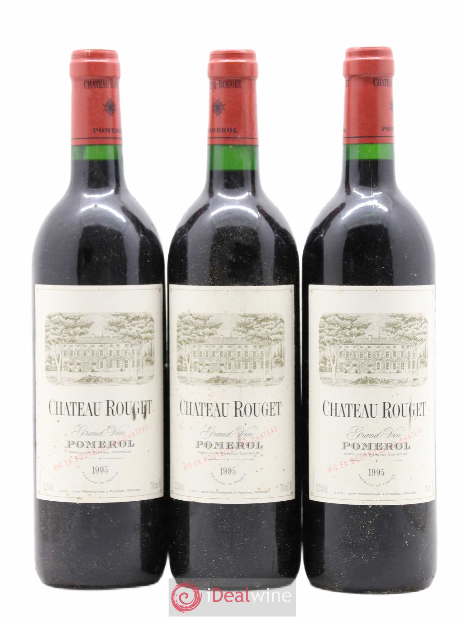 Château Rouget 1995 - Lot of 3 bottles - 0