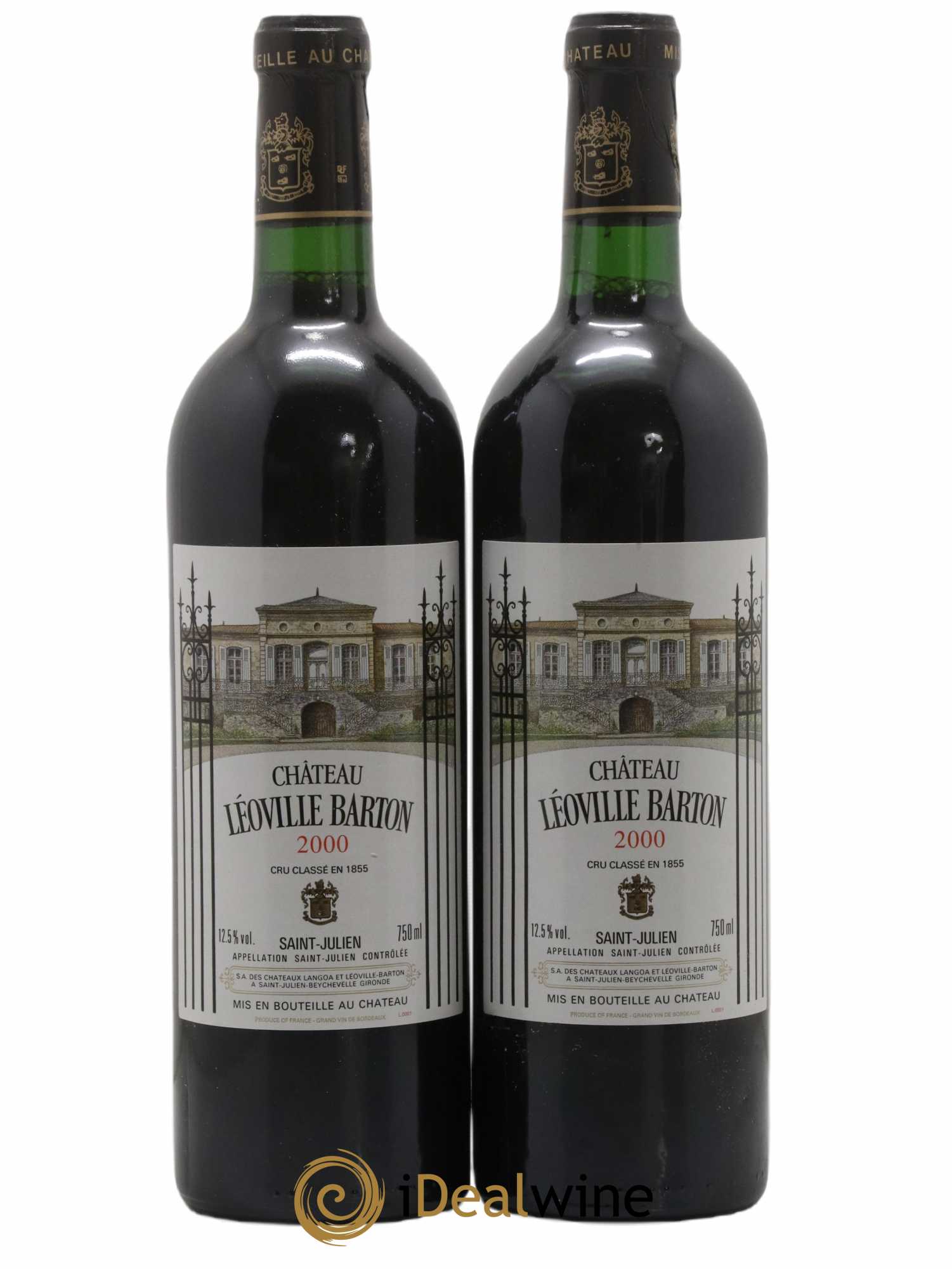Château Léoville Barton 2ème Grand Cru Classé 2000 - Lot de 2 bouteilles - 0