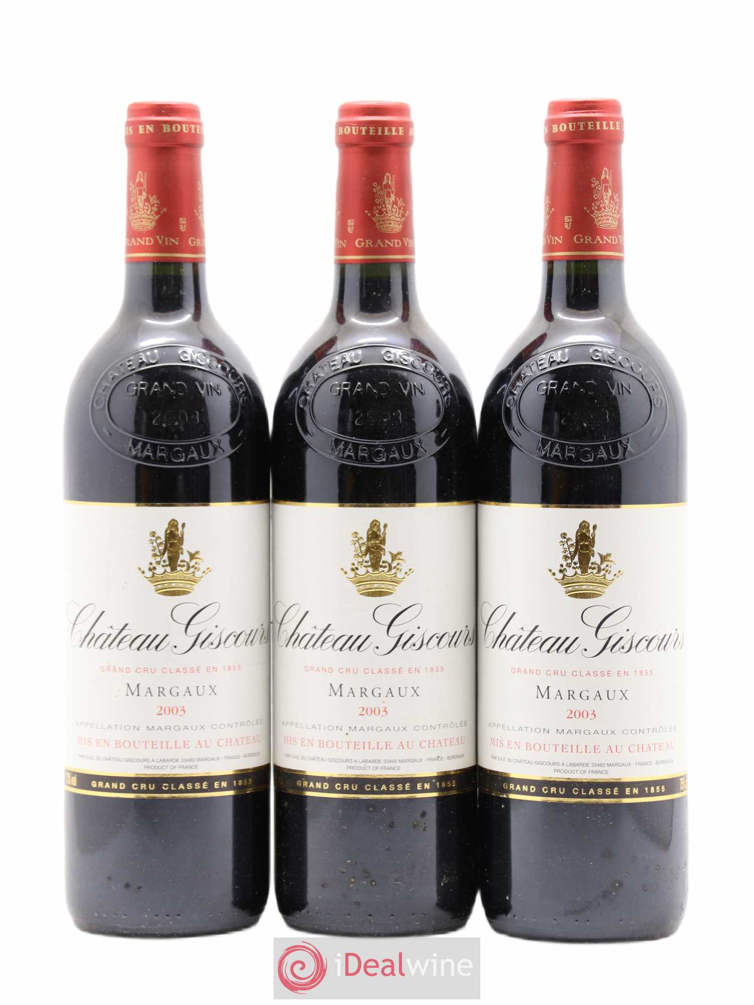 Château Giscours 3ème Grand Cru Classé 2003 - Lot de 3 bouteilles - 0