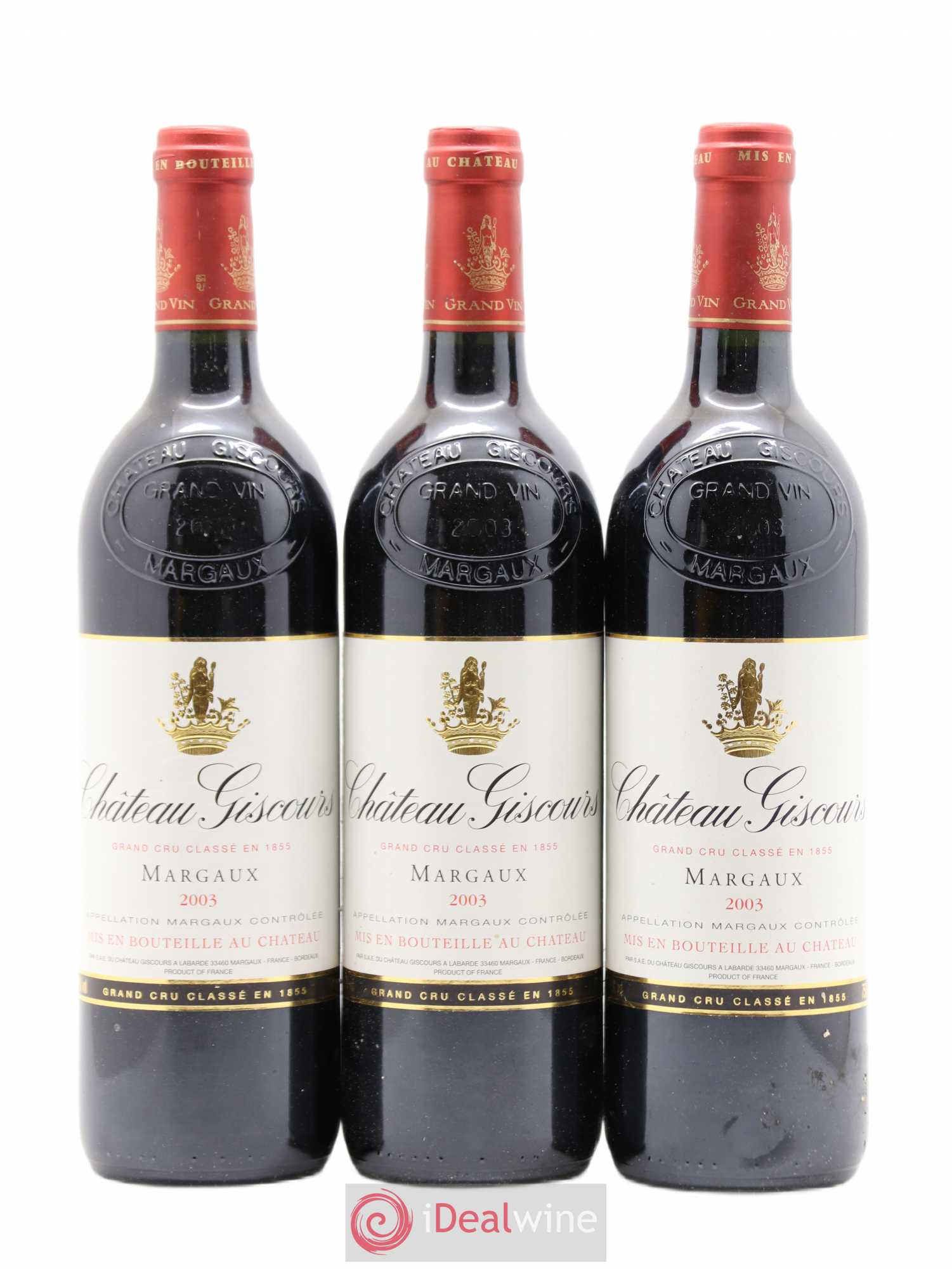 Château Giscours 3ème Grand Cru Classé 2003 - Lot de 3 bouteilles - 0