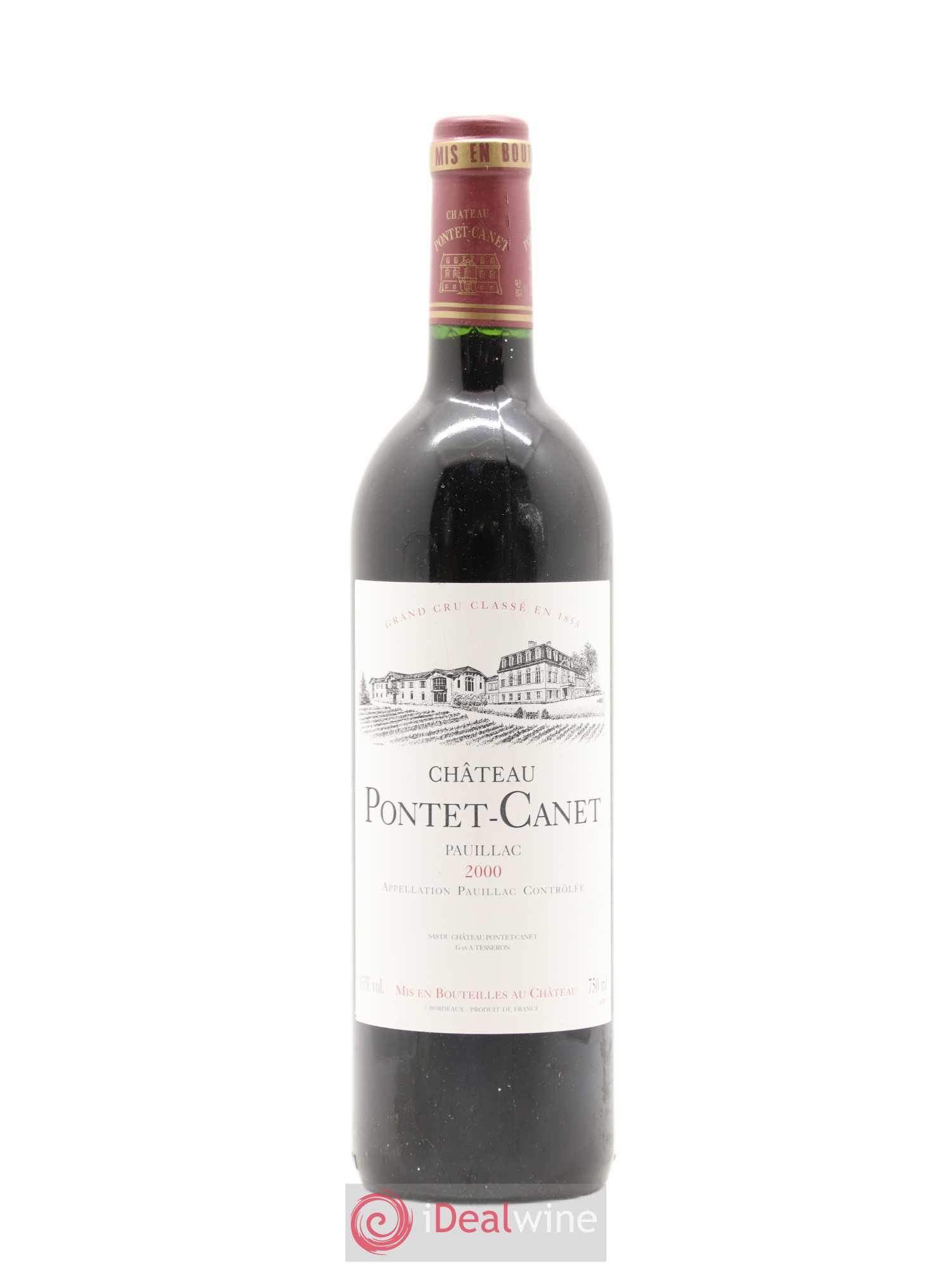 Château Pontet Canet 5ème Grand Cru Classé 2000 - Lot de 1 bouteille - 0