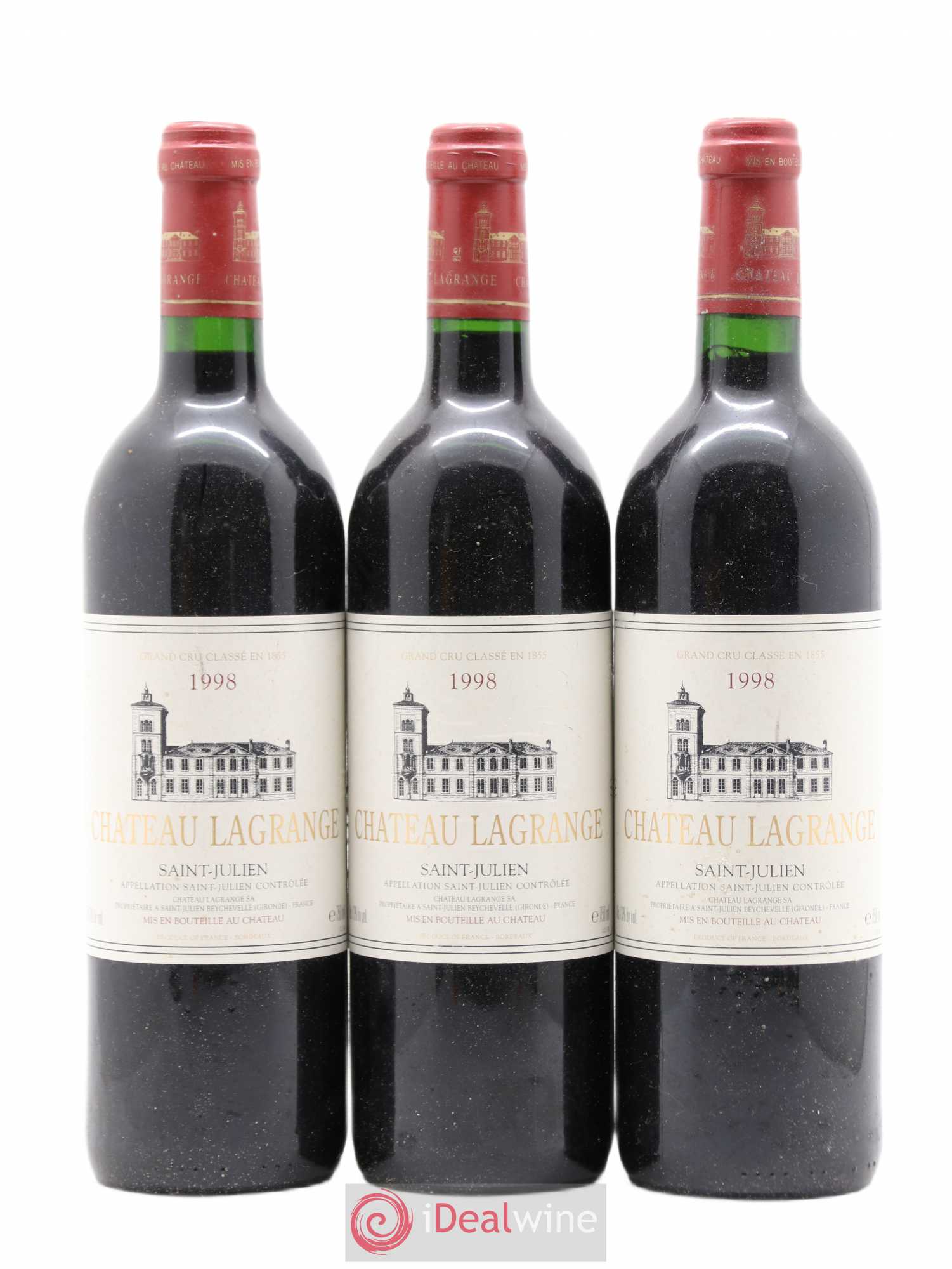 Château Lagrange 3ème Grand Cru Classé 1998 - Lot de 3 bouteilles - 0