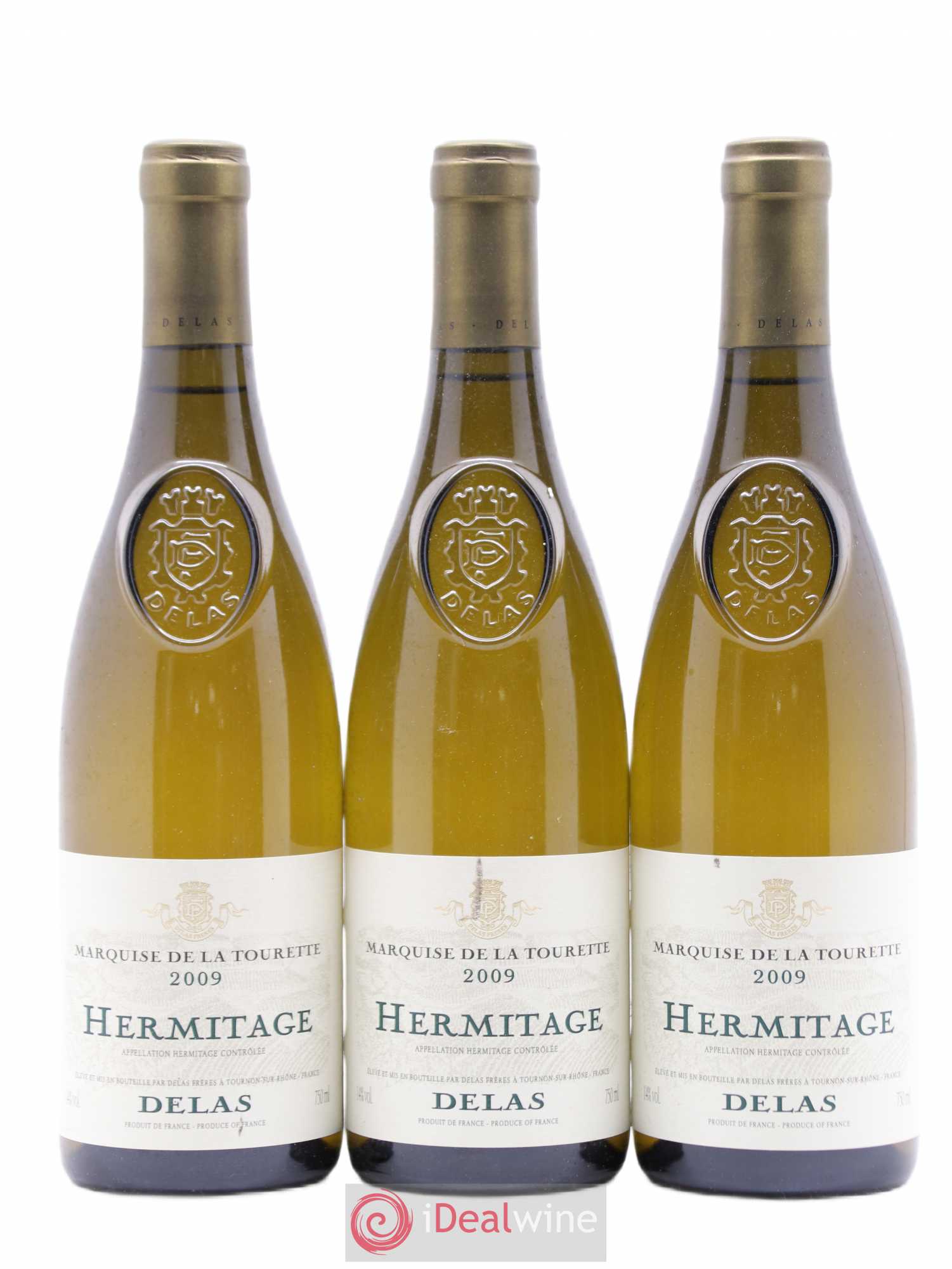 Hermitage Marquise de la Tourette Delas Frères 2009 - Lot de 3 bouteilles - 0