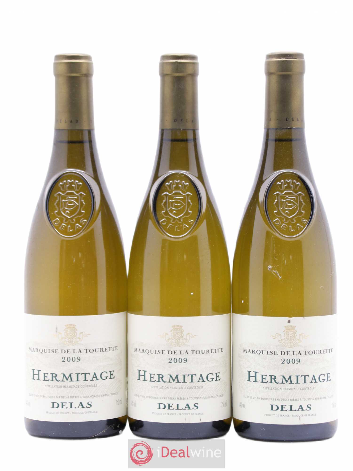 Hermitage Marquise de la Tourette Delas Frères 2009 - Lot de 3 bouteilles - 0