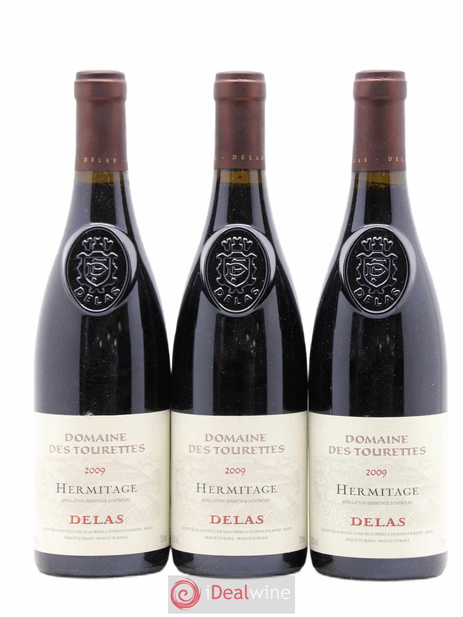 Hermitage Domaine des Tourettes Delas Frères 2009 - Lot de 3 bouteilles - 0