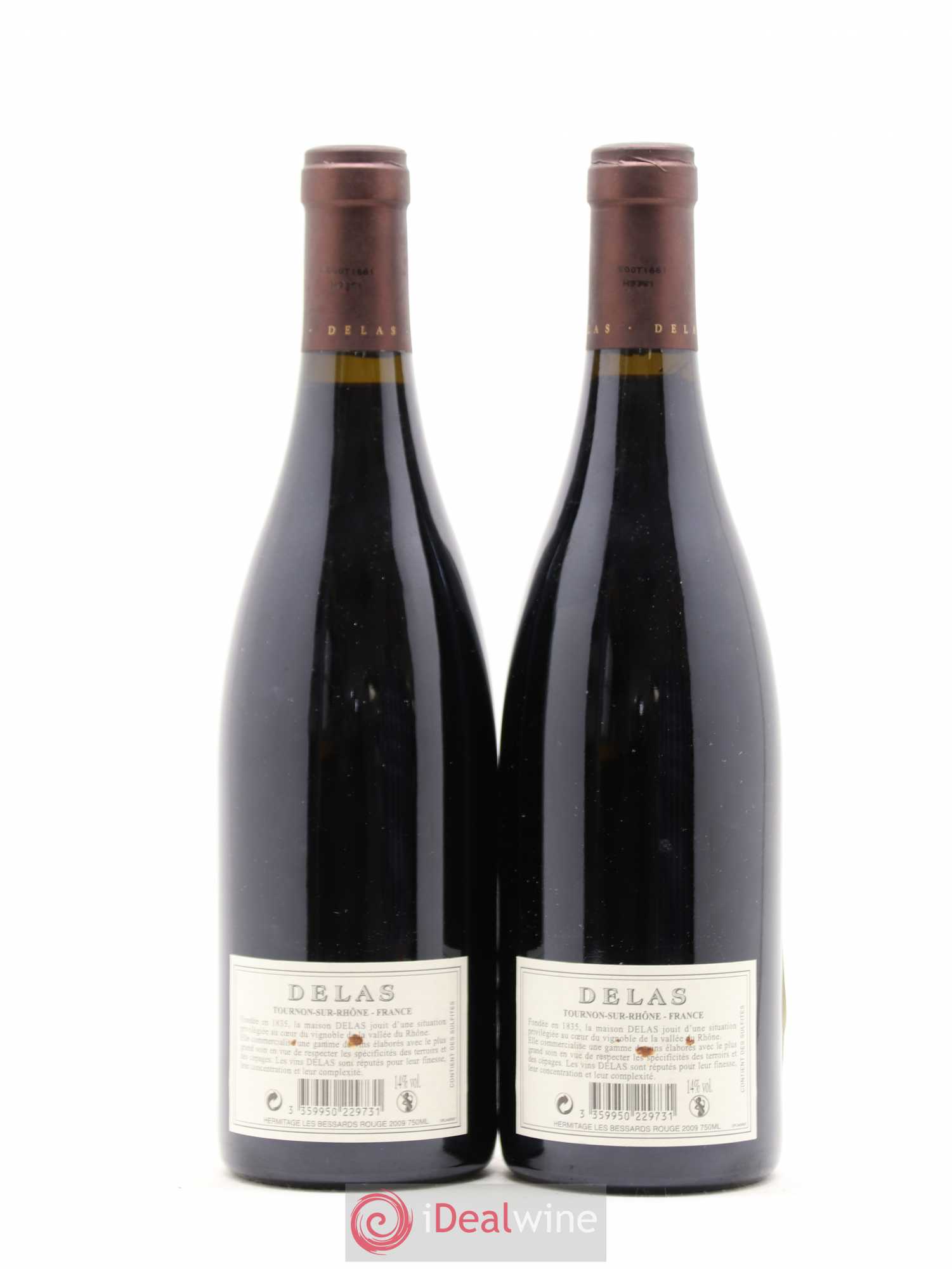 Hermitage Les Bessards Delas Frères 2009 - Lot de 2 bouteilles - 1
