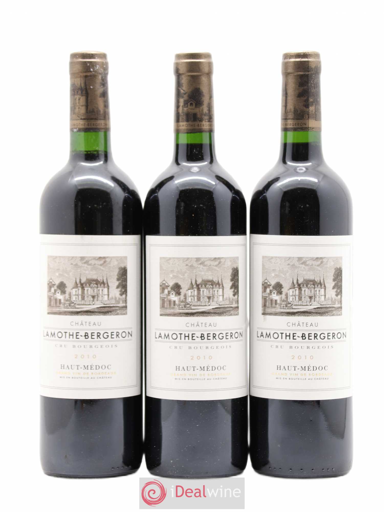 Château Lamothe Bergeron Cru Bourgeois 2010 - Lot de 3 bouteilles - 0