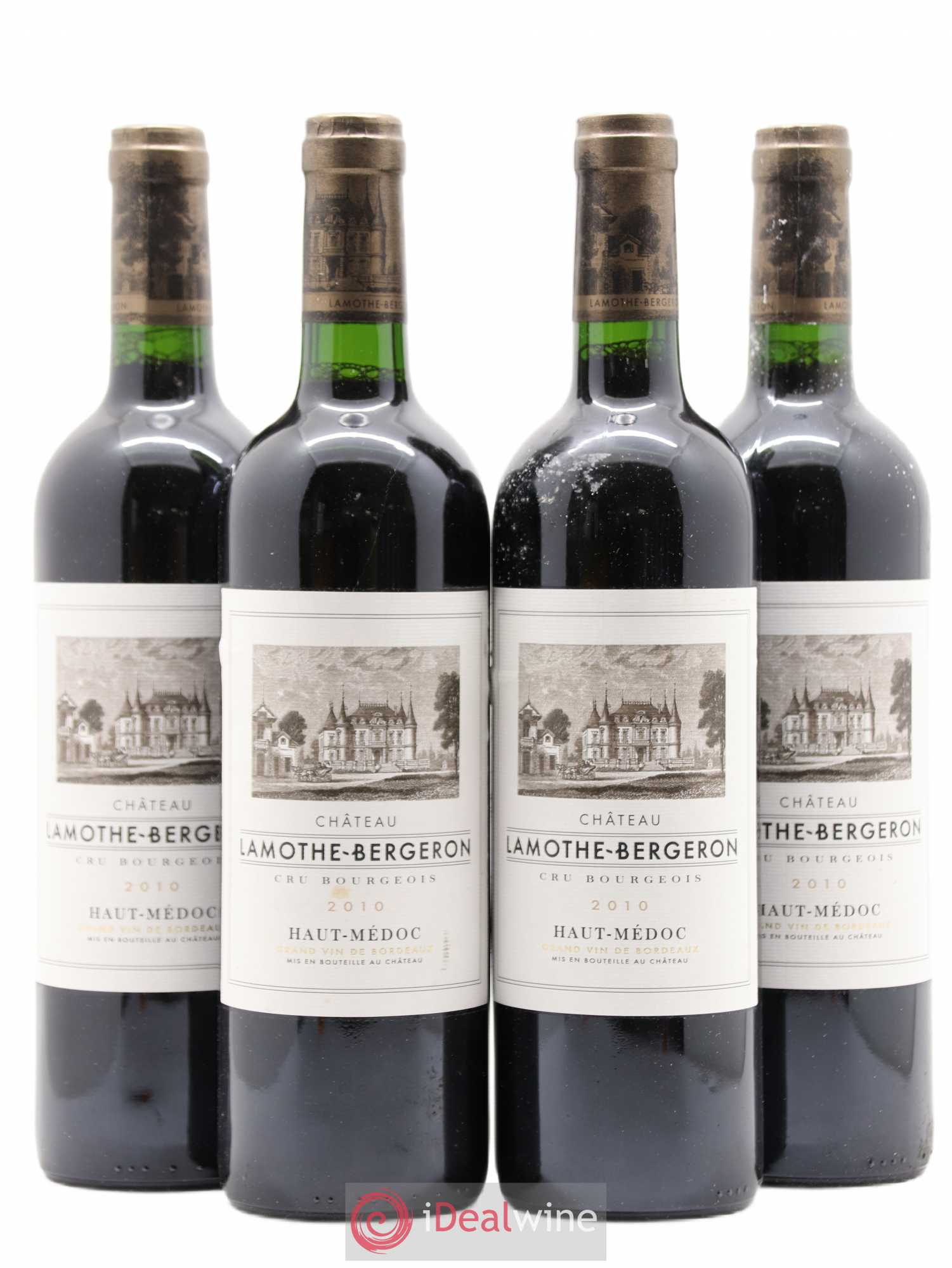 Château Lamothe Bergeron Cru Bourgeois 2010 - Lot de 4 bouteilles - 0