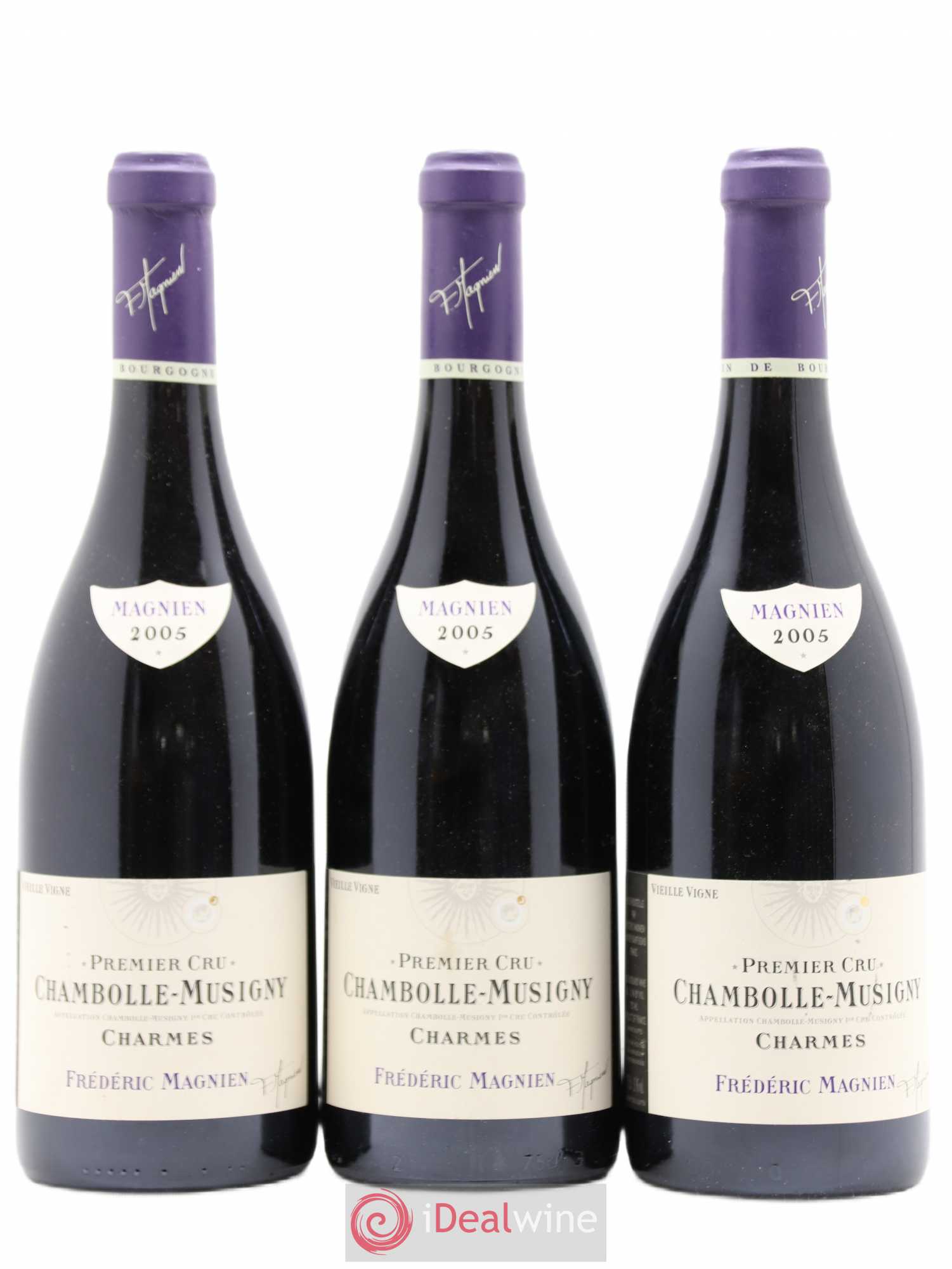 Chambolle-Musigny 1er Cru Les Charmes Vieilles vignes Frédéric Magnien 2005 - Lotto di 3 bottiglie - 0