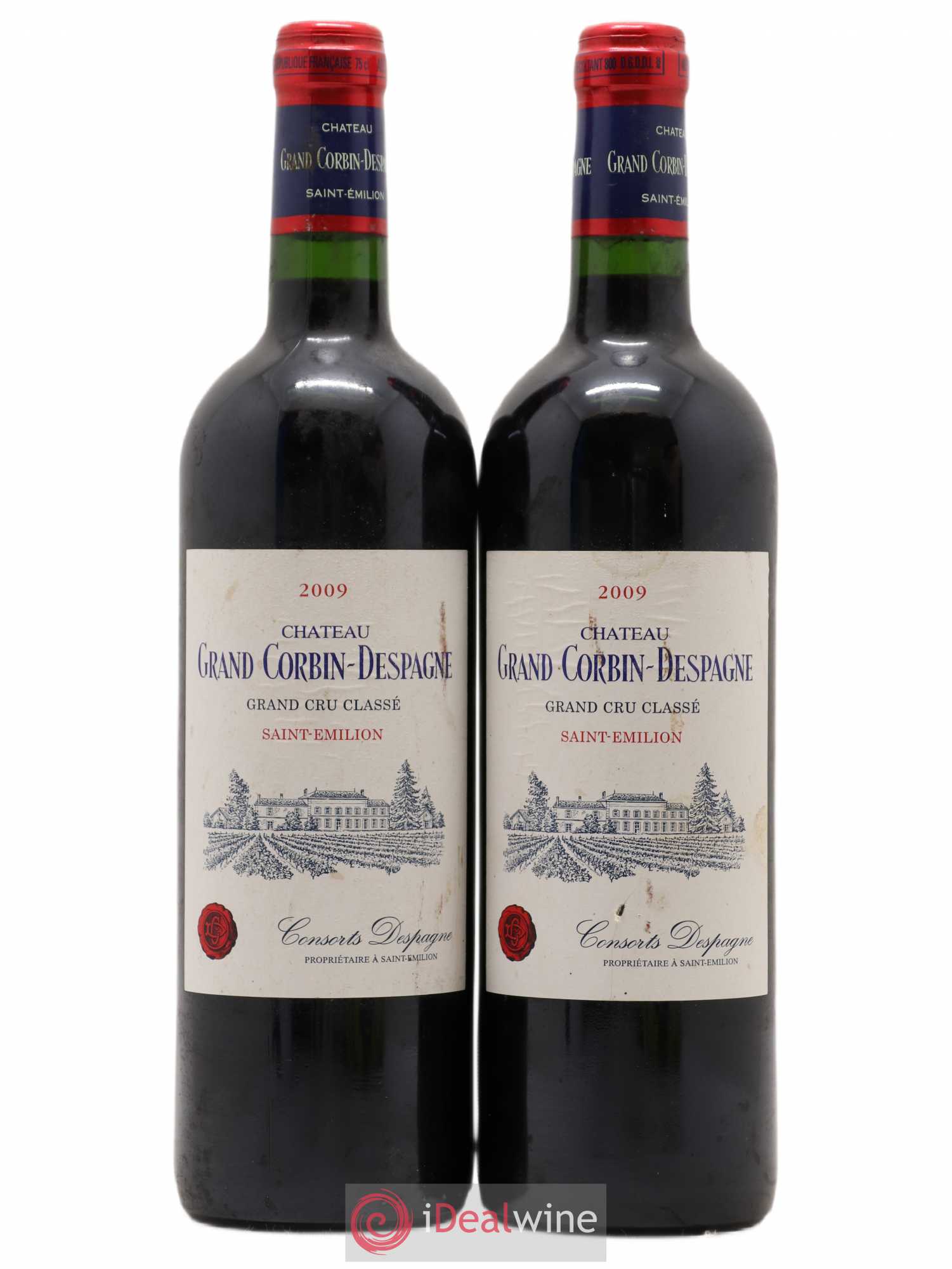 Château Grand Corbin Despagne Grand Cru Classé 2009 - Lot de 2 bouteilles - 0