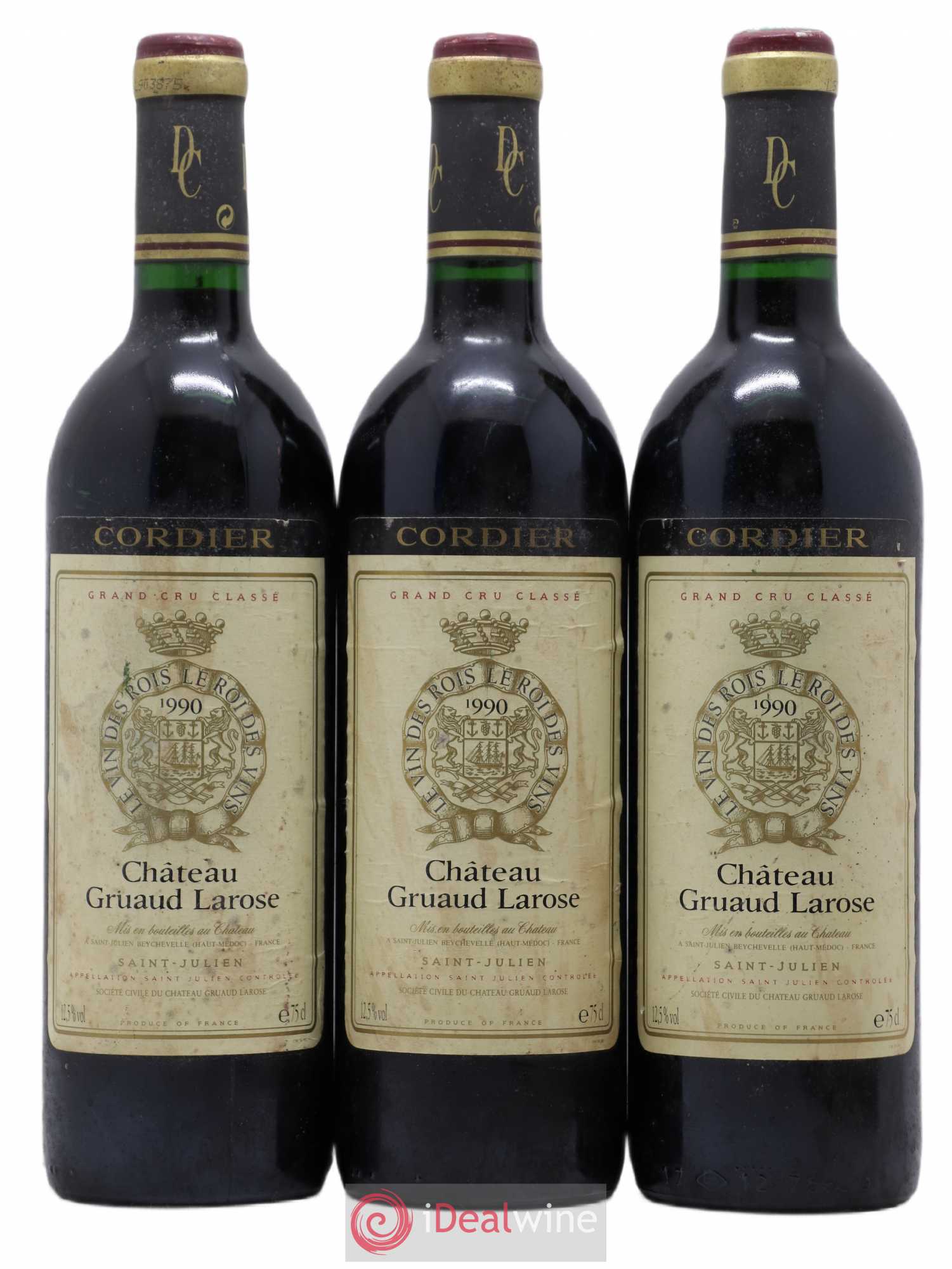 Château Gruaud Larose 2ème Grand Cru Classé 1990 - Lot de 3 bouteilles - 0