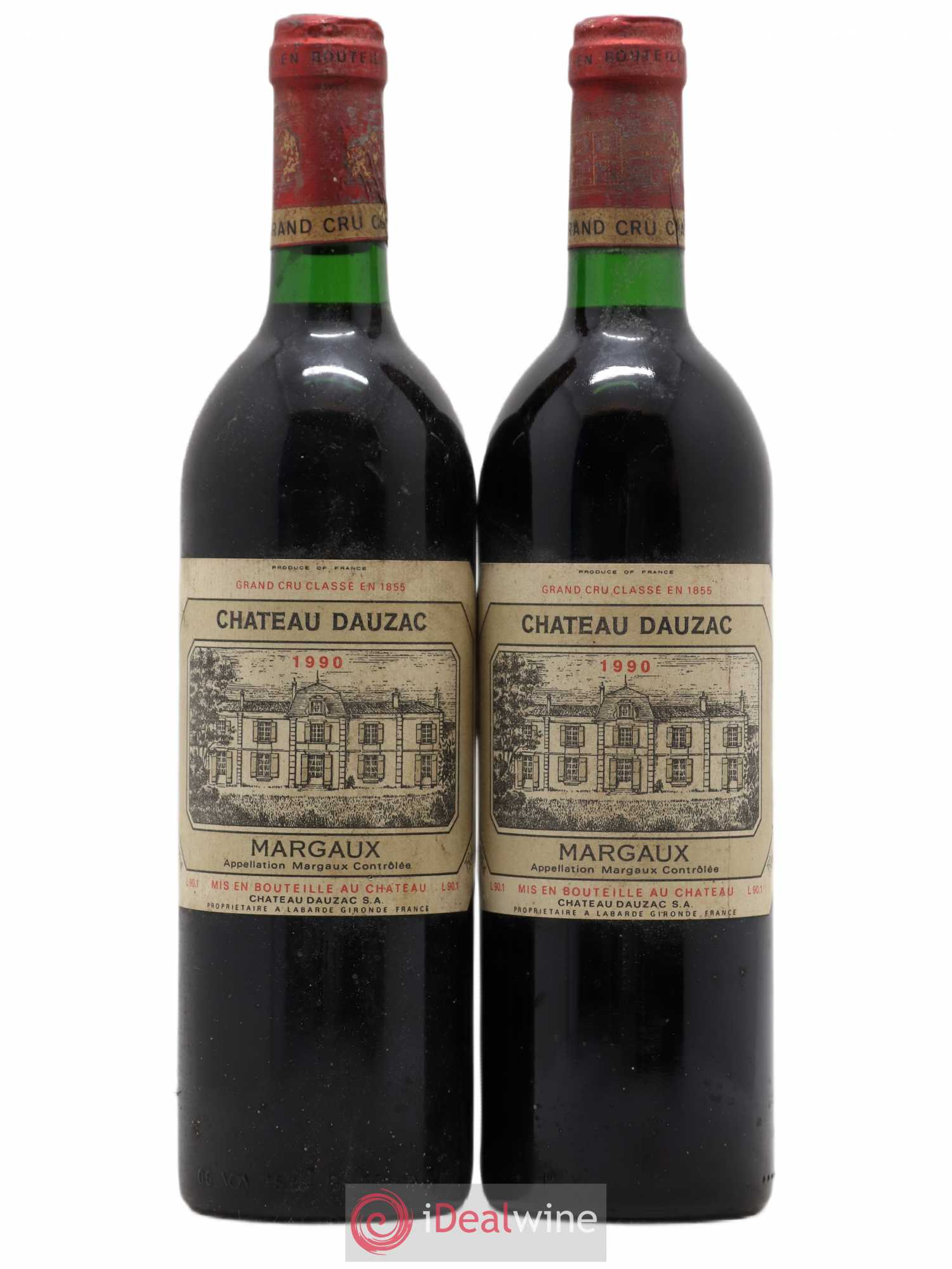 Château Dauzac 5ème Grand Cru Classé 1990 - Lot de 2 bouteilles - 0