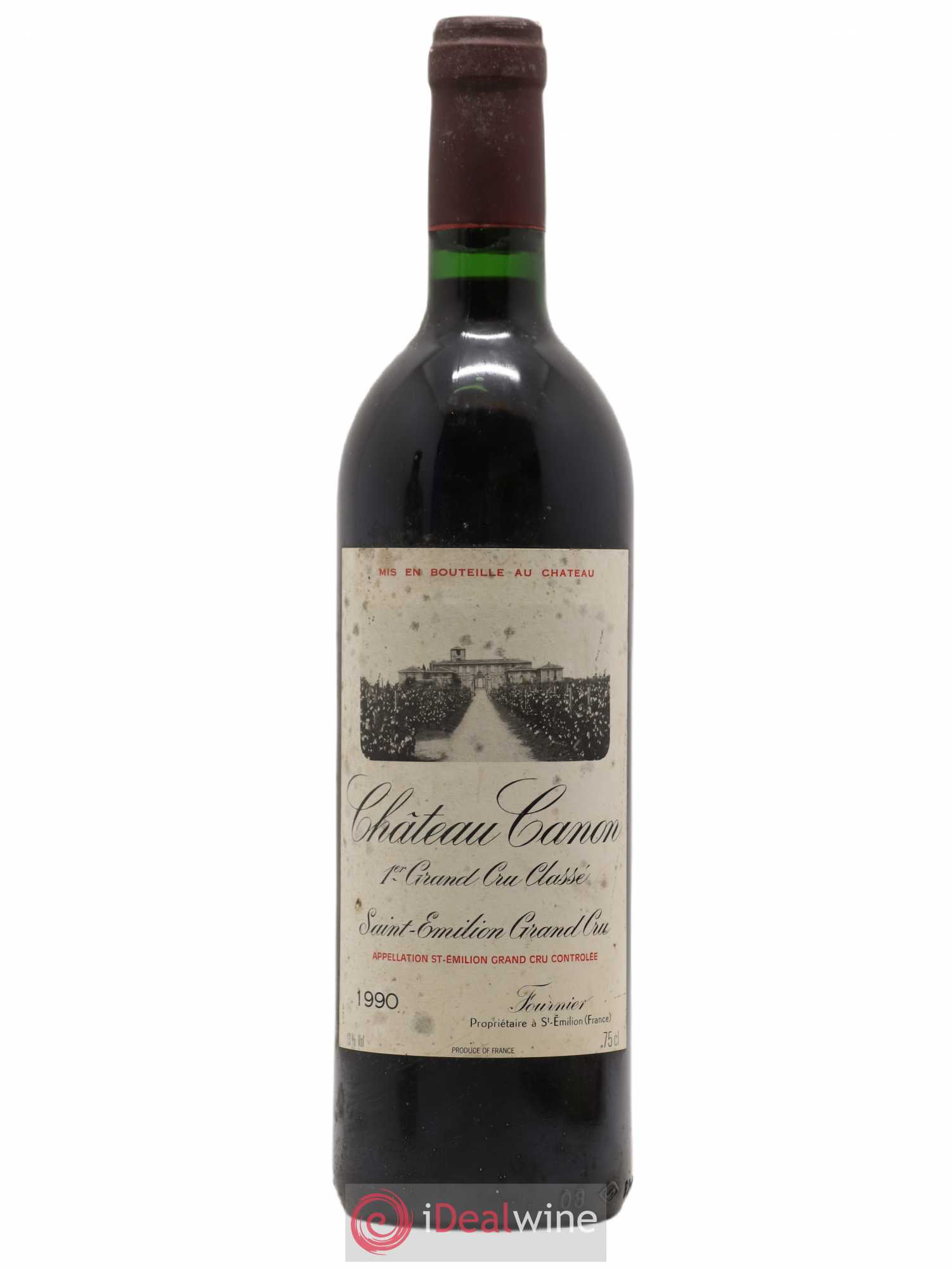 Château Canon 1er Grand Cru Classé B 1990 - Lot de 1 bouteille - 0