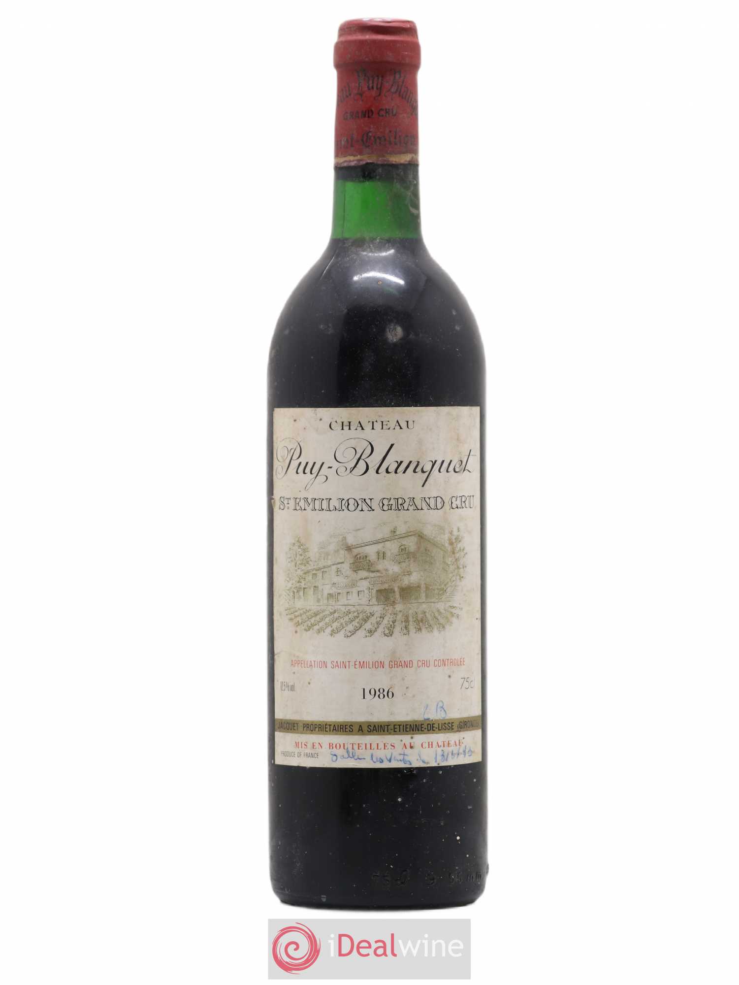 Château Puy Blanquet 1986 - Lot de 1 bouteille - 0