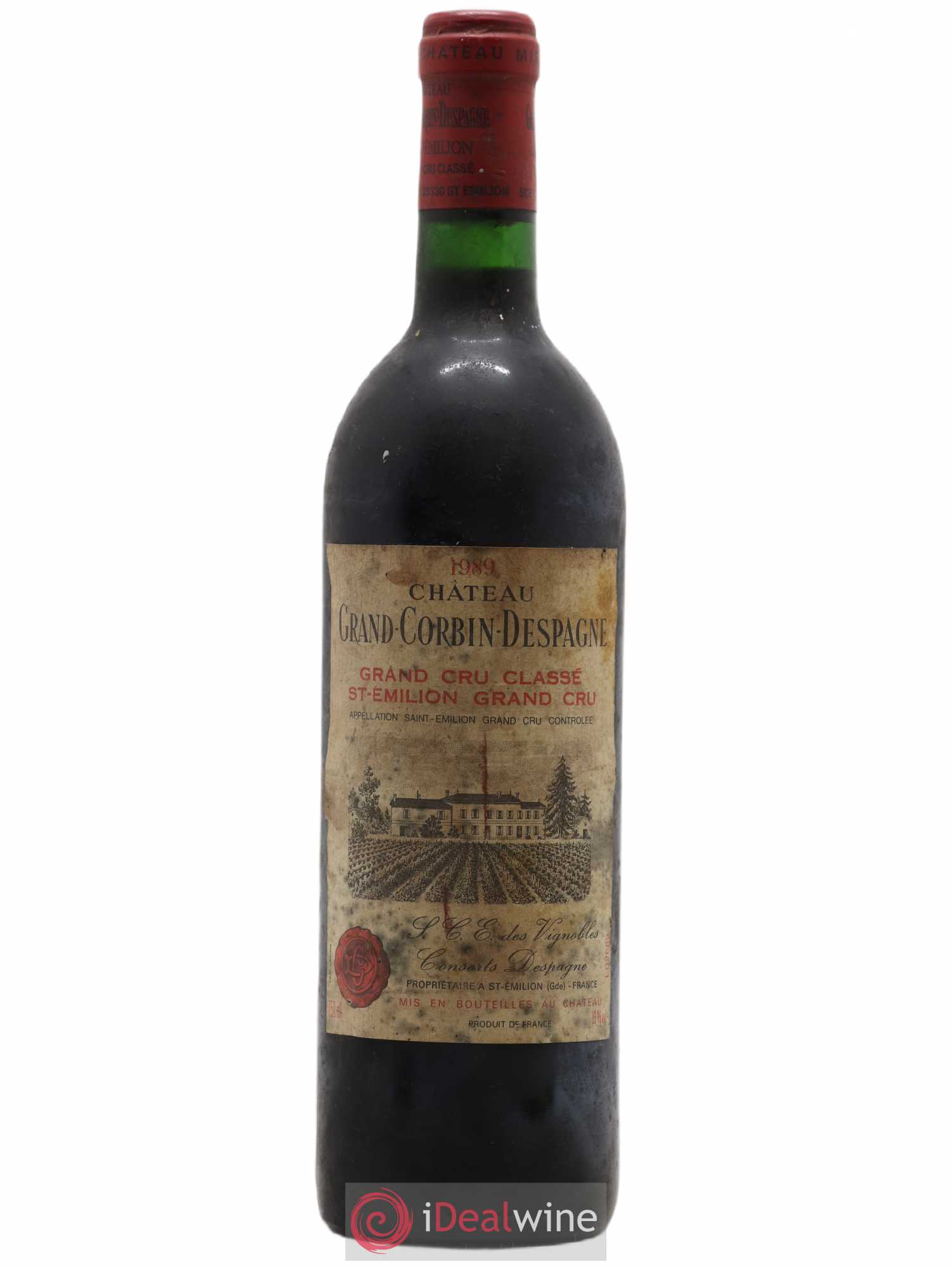 Château Grand Corbin Despagne Grand Cru Classé 1989 - Lot de 1 bouteille - 0
