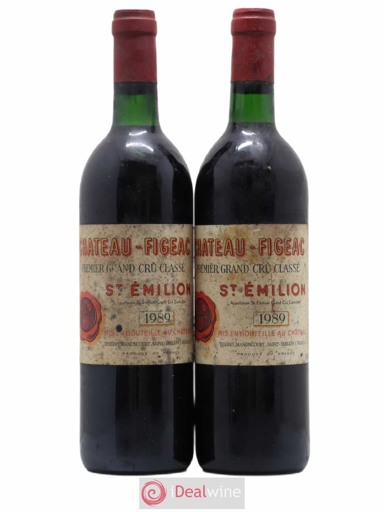 Château Figeac 1er Grand Cru Classé A 1989 - Lot de 2 bouteilles - 0