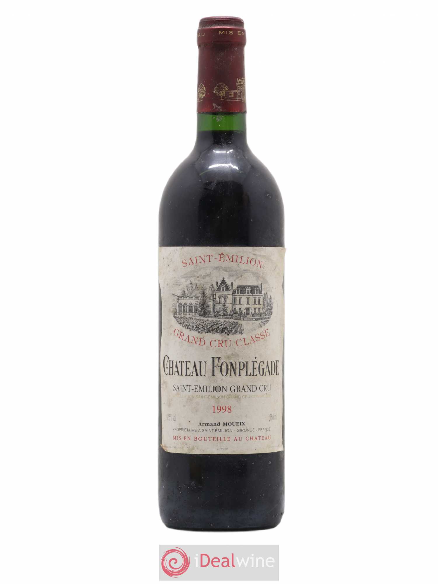 Château Fonplegade Grand Cru Classé 1998 - Lot de 1 bouteille - 0