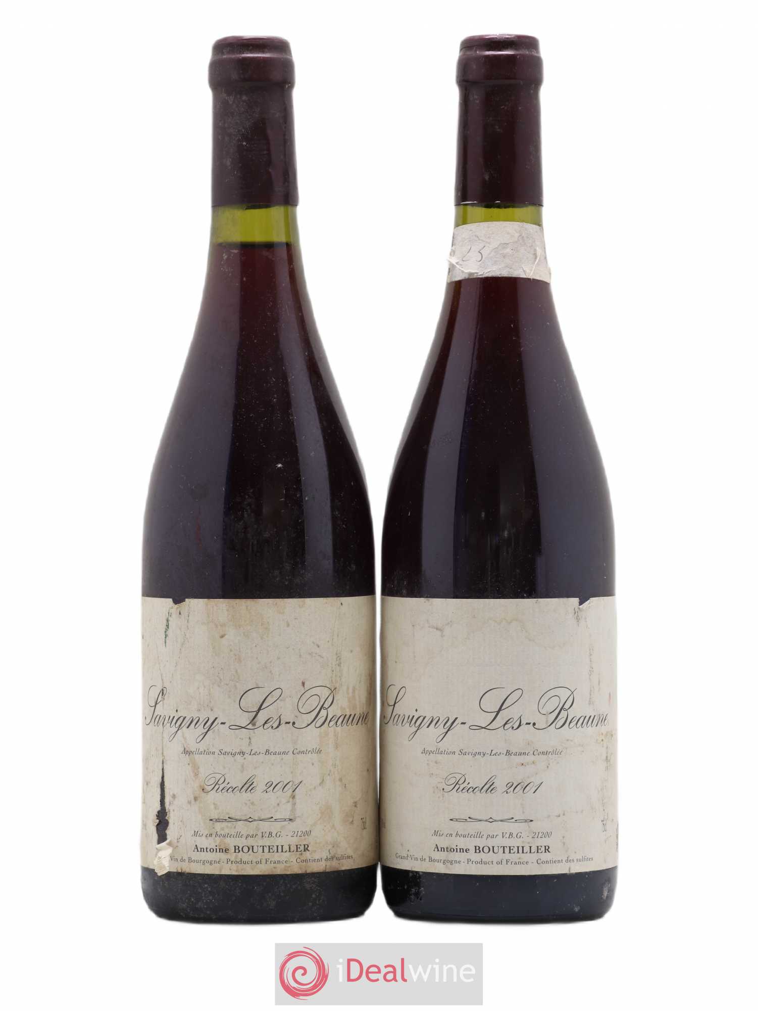 Savigny-lès-Beaune Antoine Bouteiller 2001 - Lot de 2 bouteilles - 0