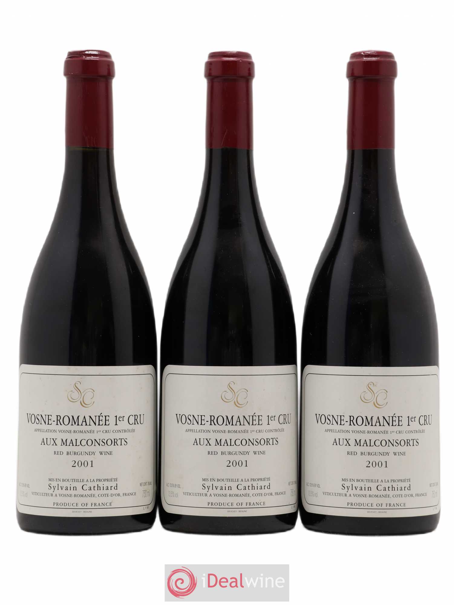 Vosne-Romanée 1er Cru Aux Malconsorts Sylvain Cathiard & Fils 2001 - Lotto di 3 bottiglie - 0