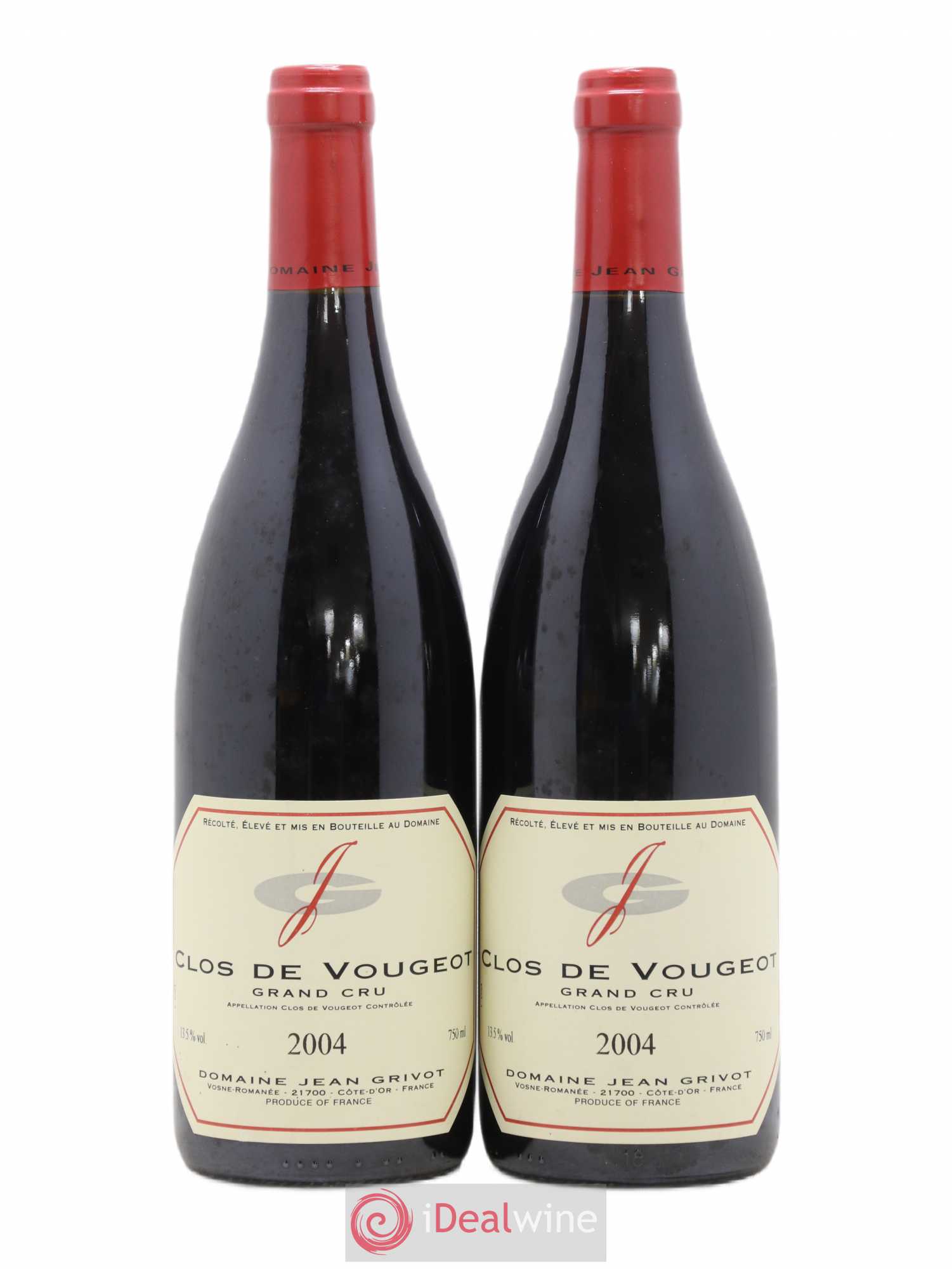 Clos de Vougeot Grand Cru Jean Grivot 2004 - Lot de 2 bouteilles - 0