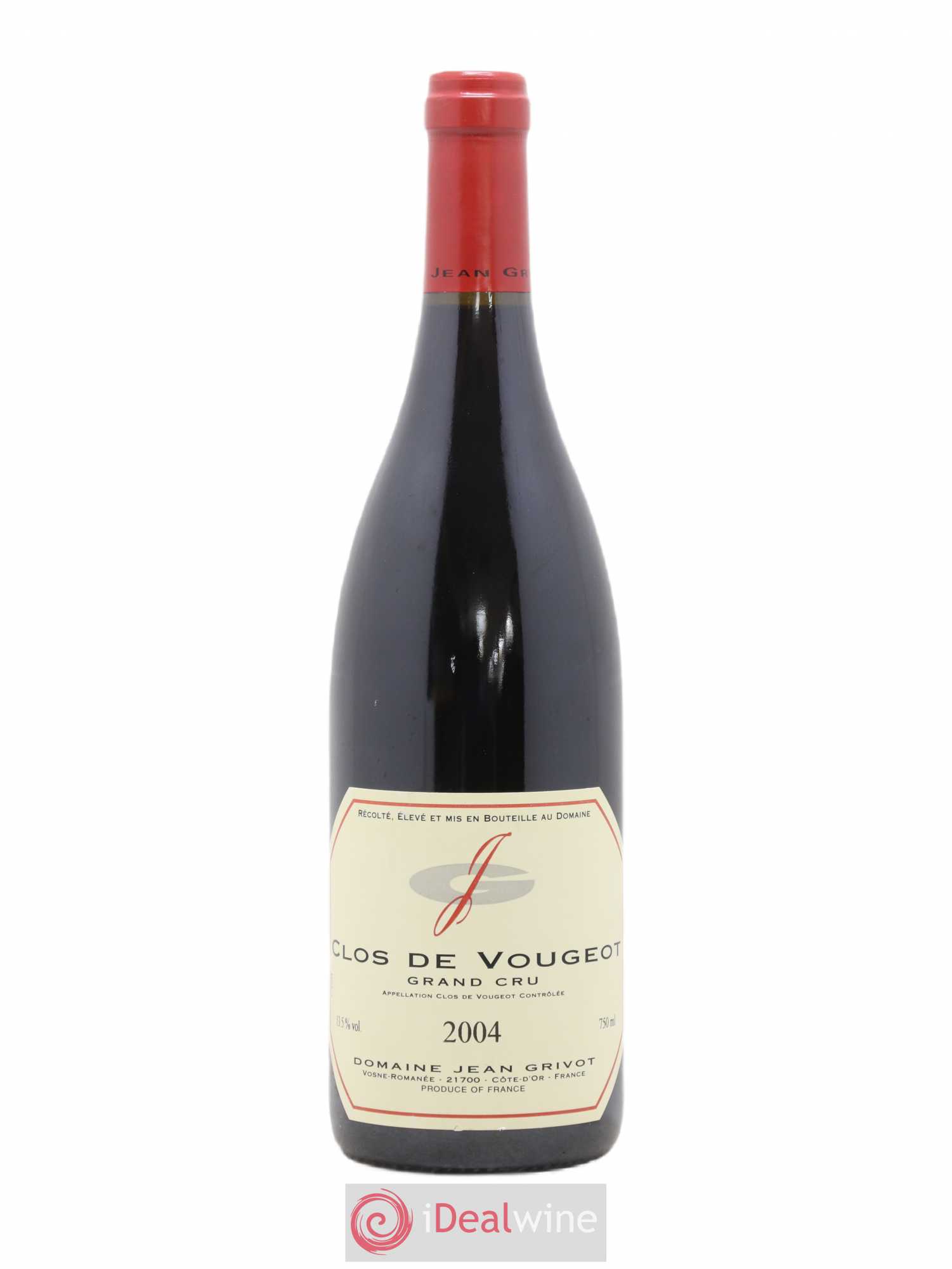 Clos de Vougeot Grand Cru Jean Grivot 2004 - Lot de 1 bouteille - 0