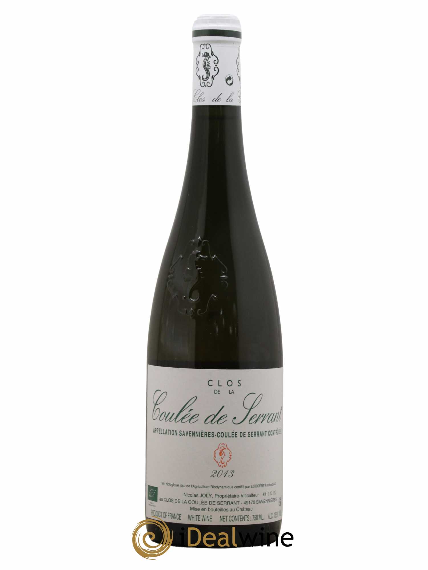 Savennières Clos de la Coulée de Serrant Vignobles de la Coulée de Serrant - Nicolas Joly 2013 - Lot de 1 bouteille - 0