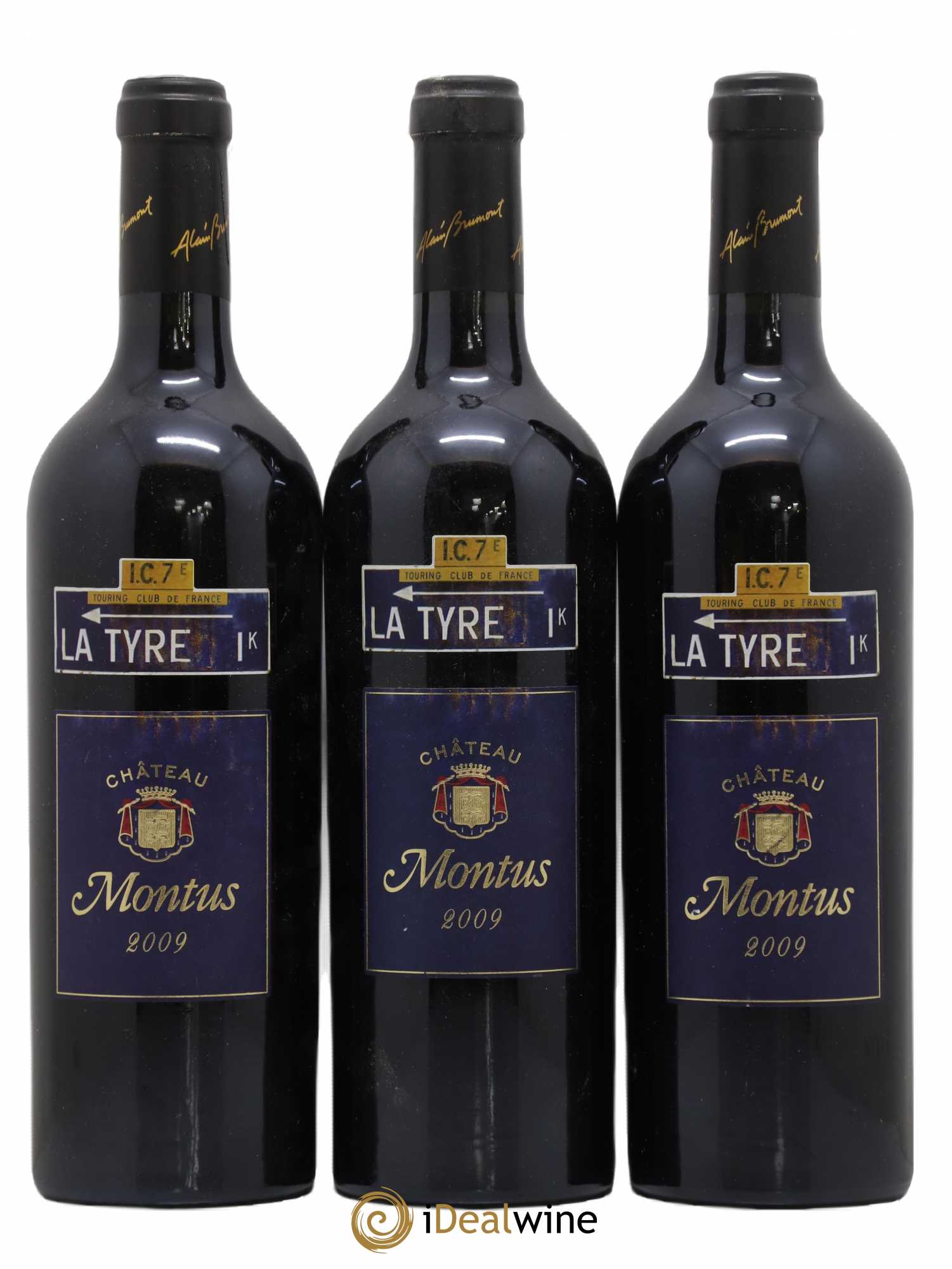 Madiran Château Montus-La Tyre Alain Brumont 2009 - Lot de 3 bouteilles - 0