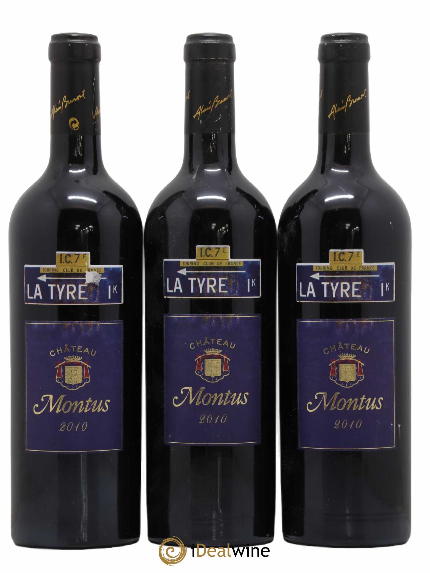 Madiran Château Montus-La Tyre Alain Brumont 2010 - Lot de 3 bouteilles - 0
