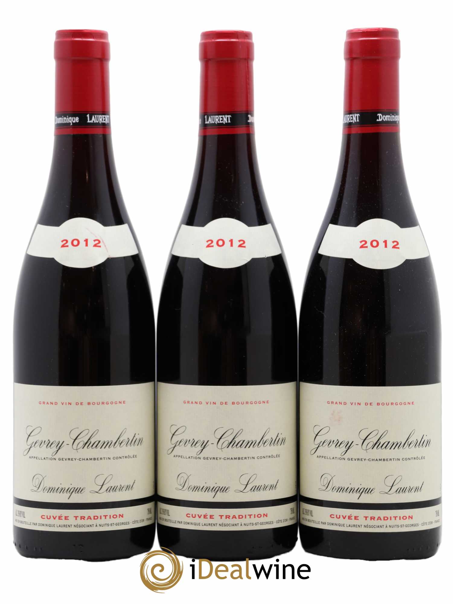 Gevrey-Chambertin Dominique Laurent 2012 - Lot de 3 bouteilles - 0
