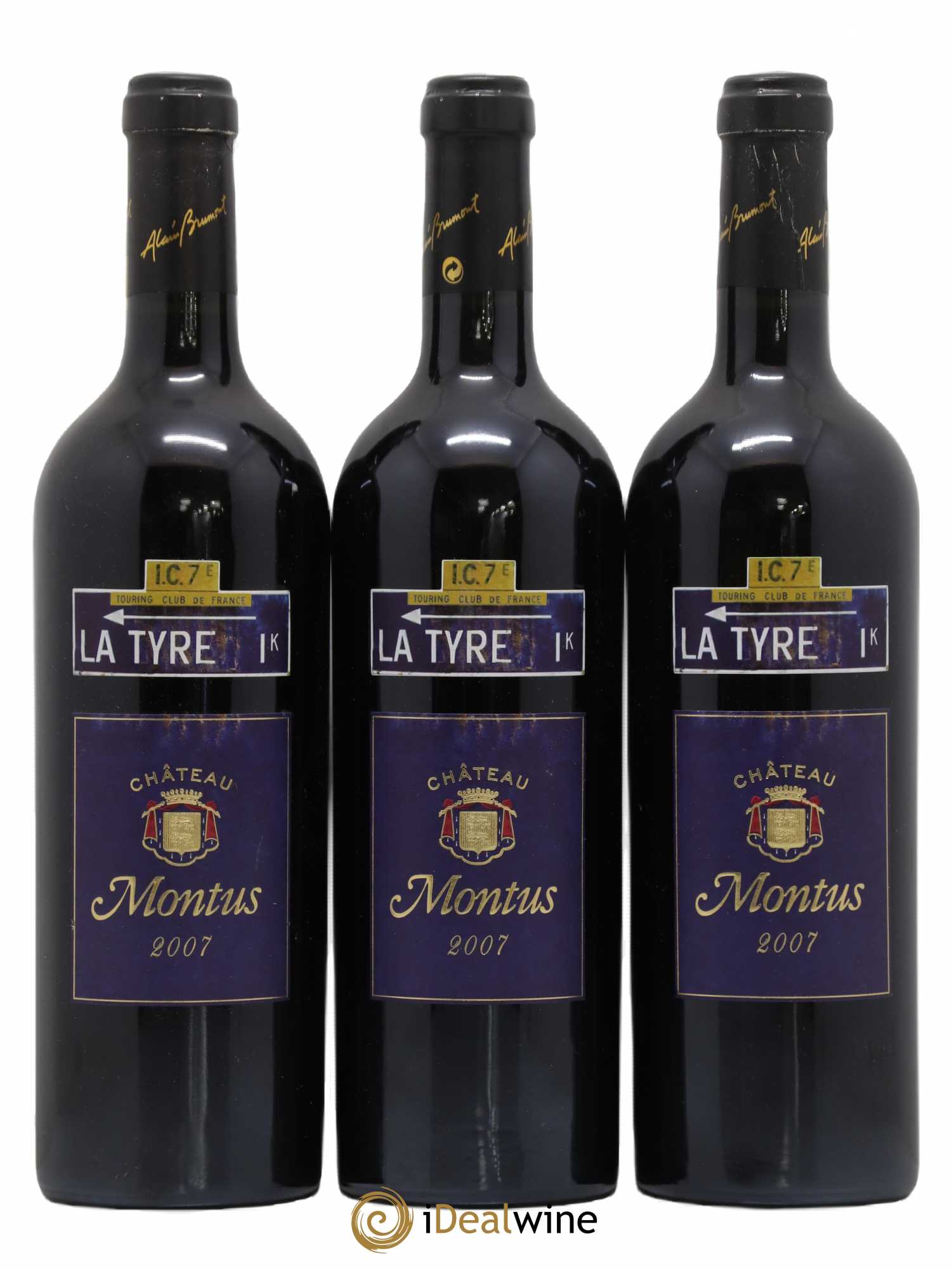 Madiran Château Montus-La Tyre Alain Brumont 2007 - Lot de 3 bouteilles - 0
