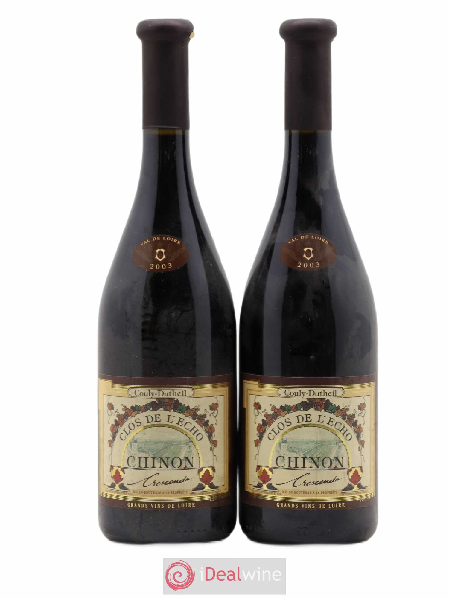Chinon Clos de l'Echo Couly-Dutheil 2003 - Lot de 2 bouteilles - 0