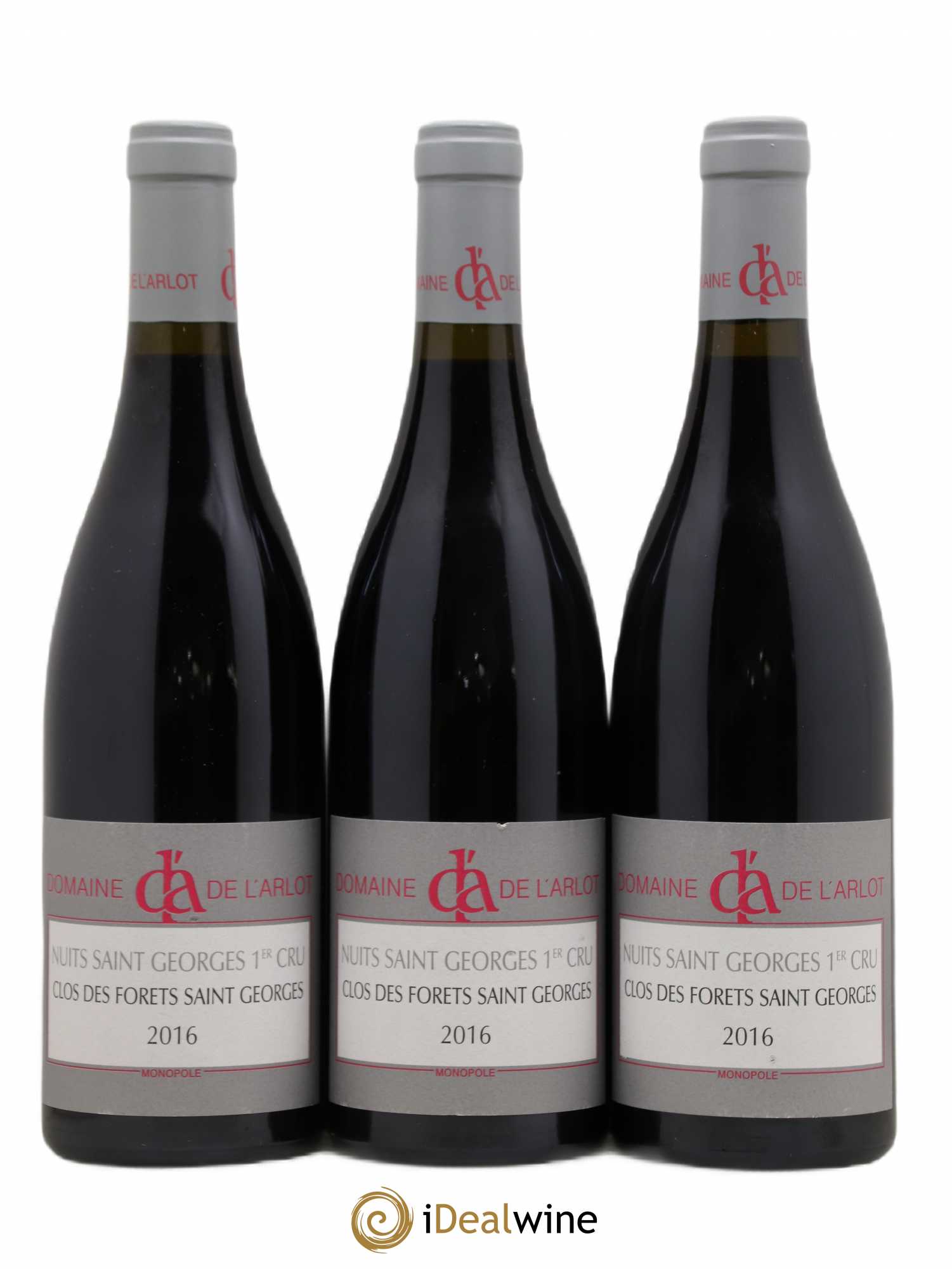 Nuits-Saint-Georges 1er Cru Clos des Forêts Saint-Georges Domaine de l'Arlot 2016 - Lot de 3 bouteilles - 0