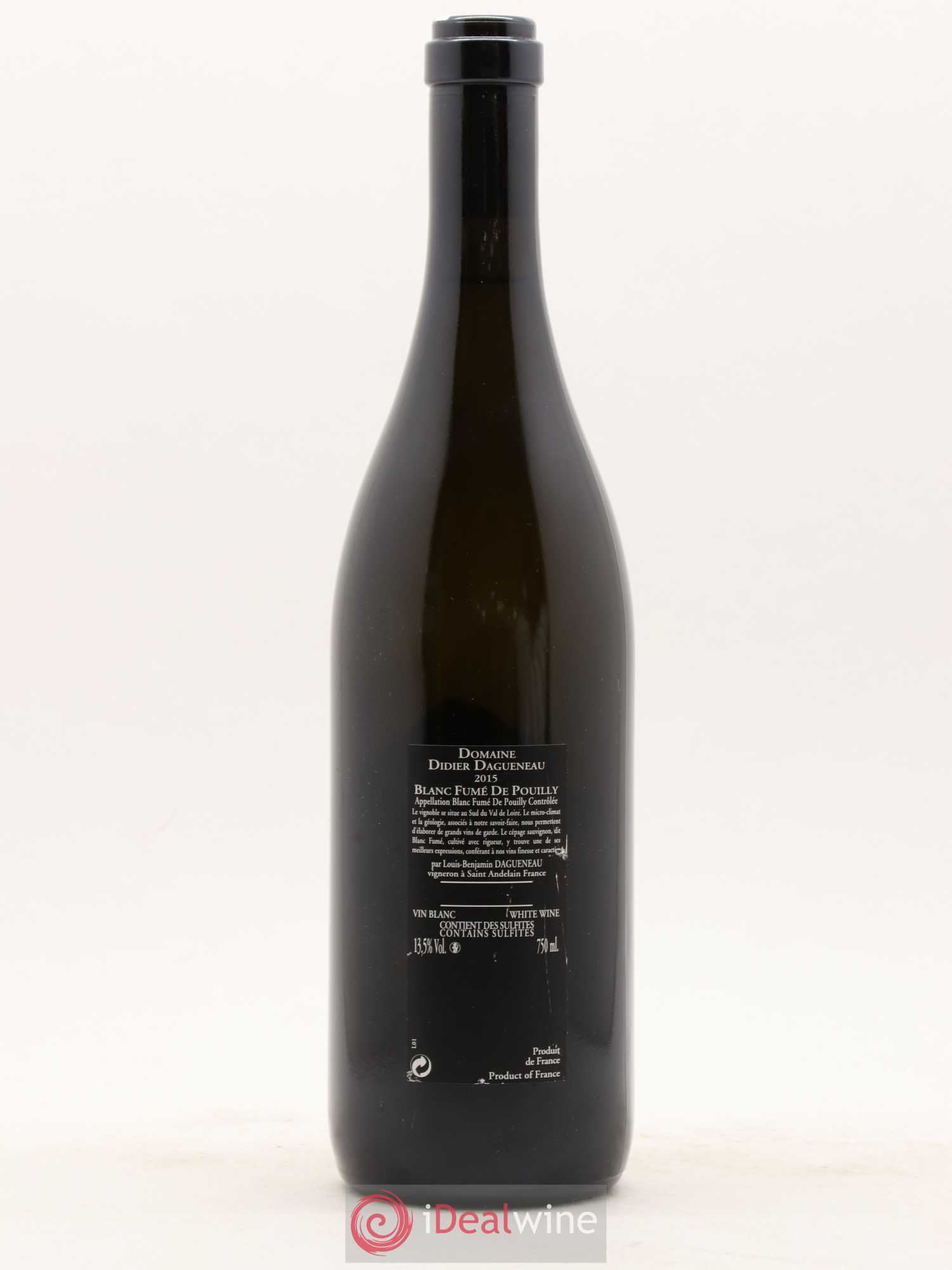 Vin de France (anciennement Pouilly-Fumé) Silex Dagueneau (Domaine Didier - Louis-Benjamin) 2015 - Lot de 1 bouteille - 1