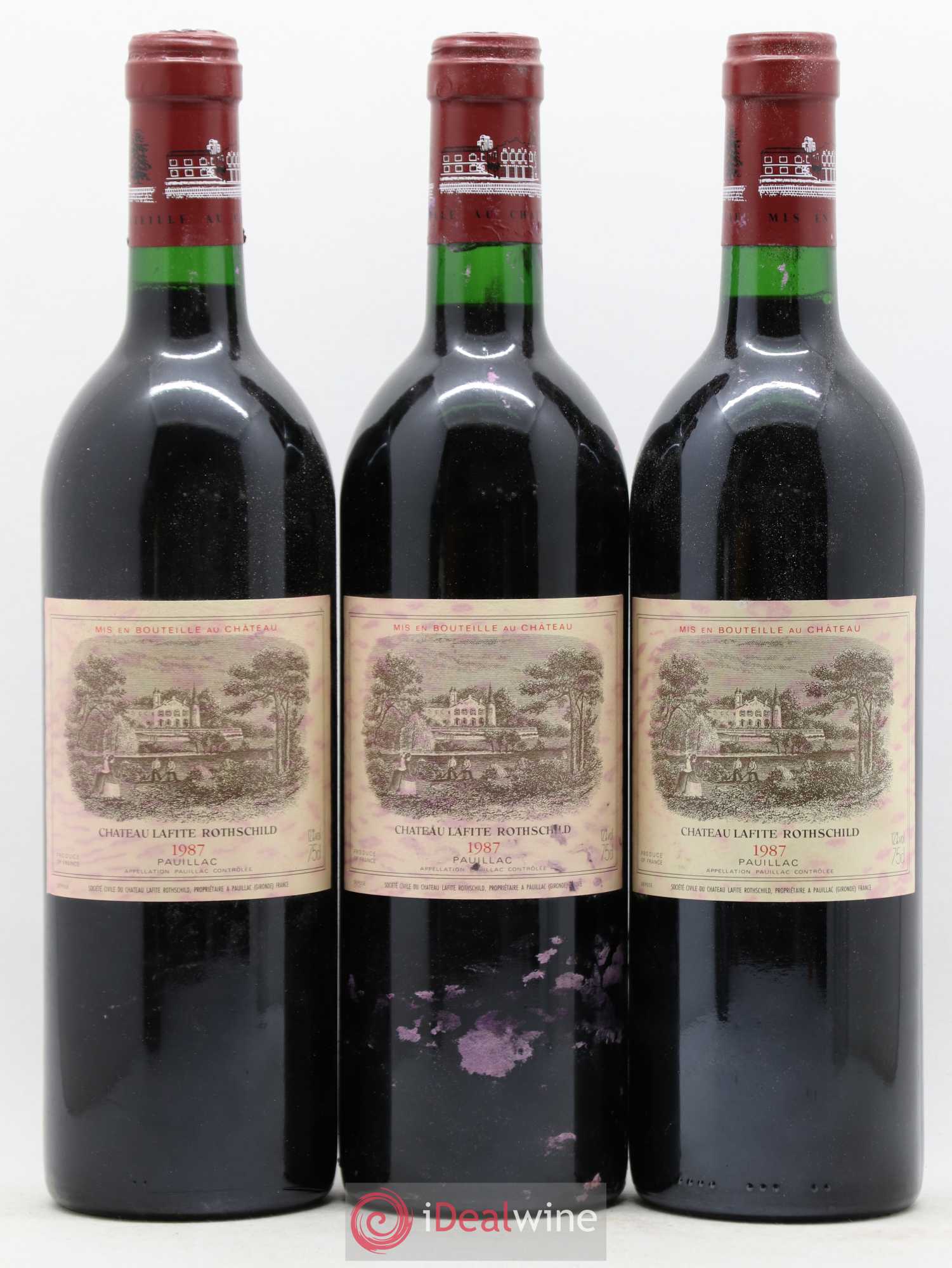 Château Lafite Rothschild 1er Grand Cru Classé 1987 - Lot de 12 bouteilles - 1