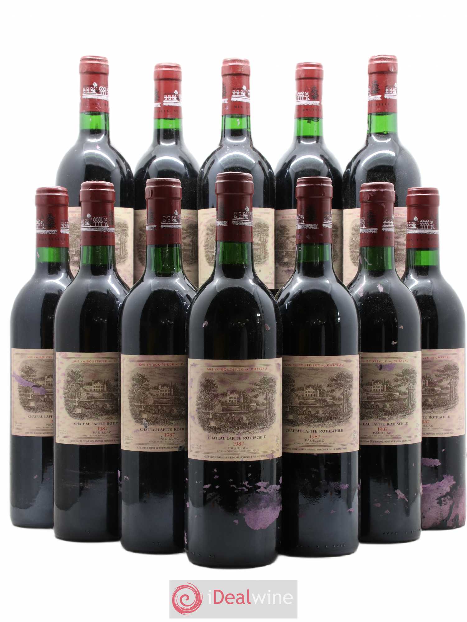 Château Lafite Rothschild 1er Grand Cru Classé 1987 - Lot de 12 bouteilles - 0