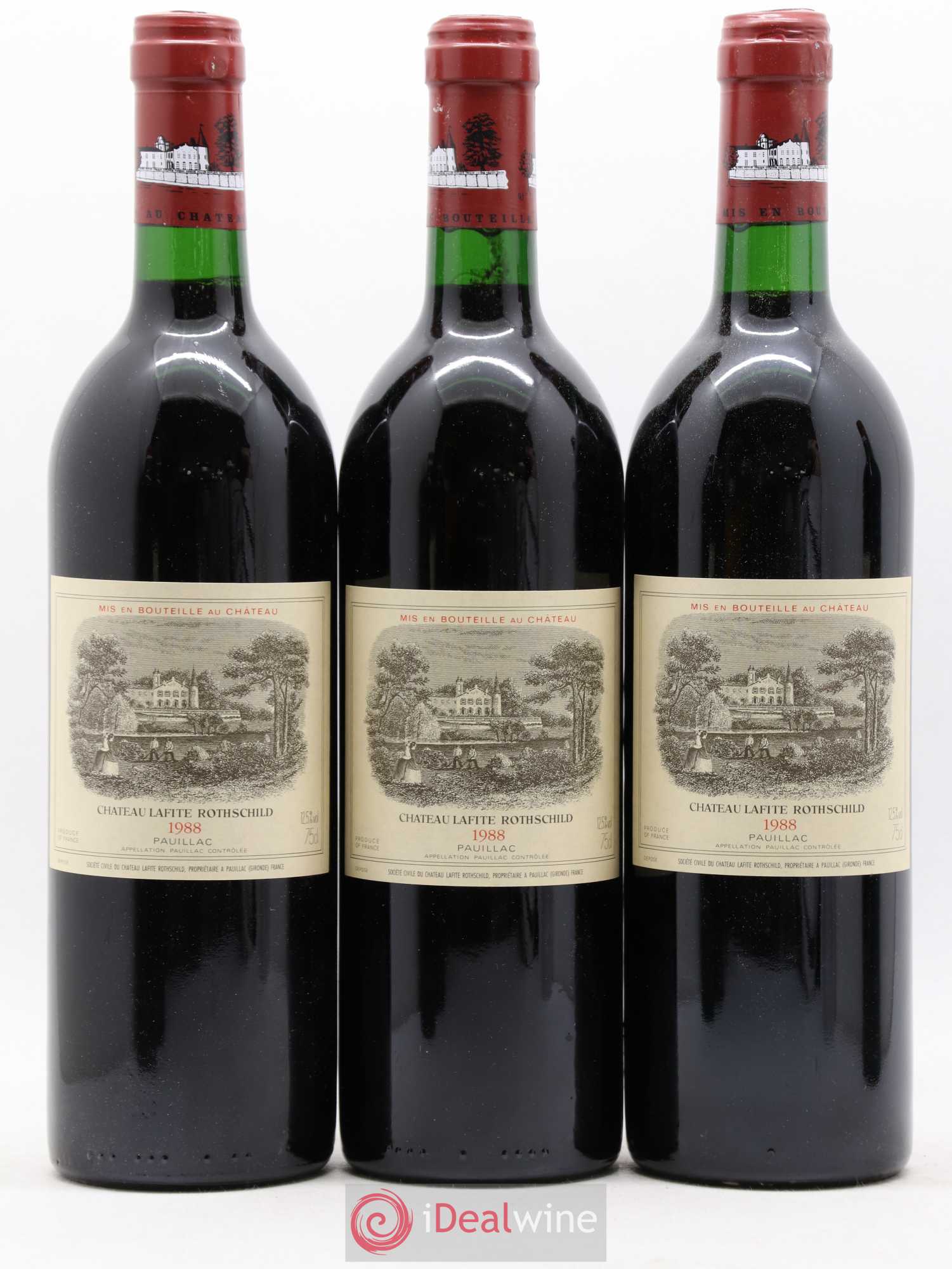 Château Lafite Rothschild 1er Grand Cru Classé 1988 - Lot de 6 bouteilles - 1