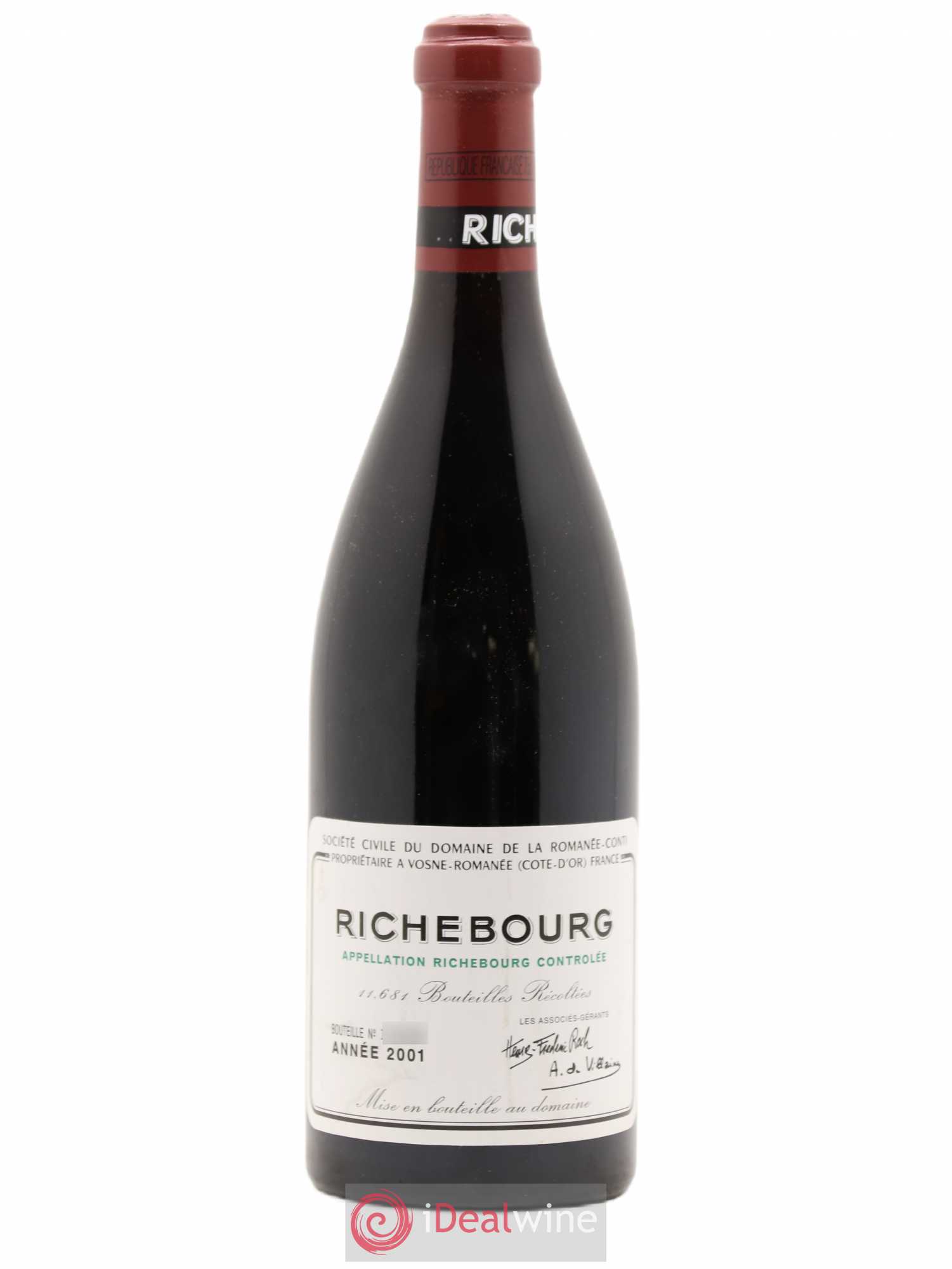 Richebourg Grand Cru Domaine de la Romanée-Conti 2001 - Lot de 1 bouteille - 0