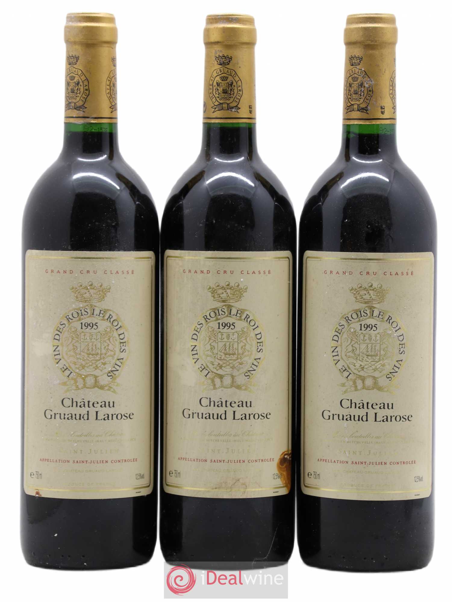 Château Gruaud Larose 2ème Grand Cru Classé 1995 - Lot de 3 bouteilles - 0