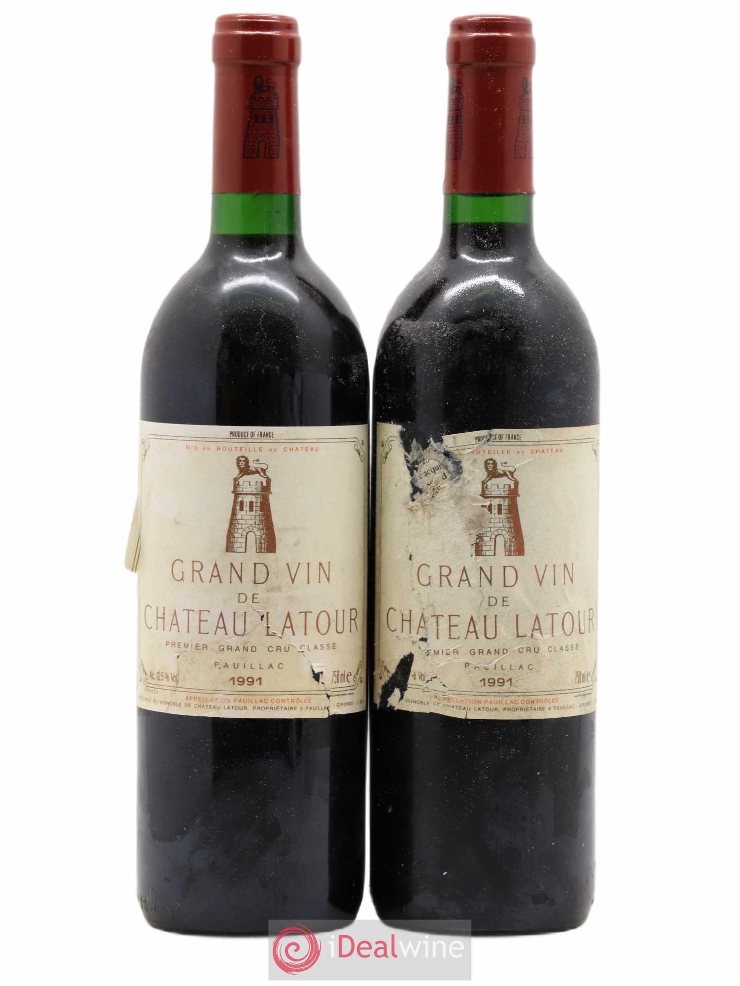 Château Latour 1er Grand Cru Classé 1991 - Lot de 2 bouteilles - 0
