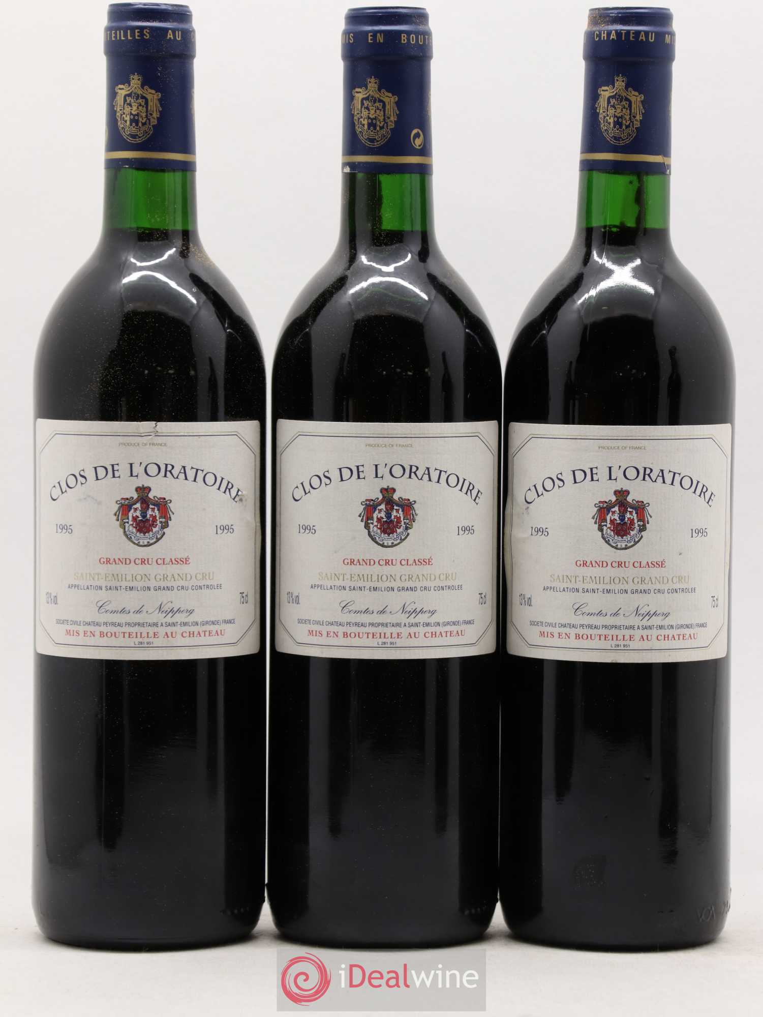 Clos de l'Oratoire Grand Cru Classé 1995 - Lot de 6 bouteilles - 1